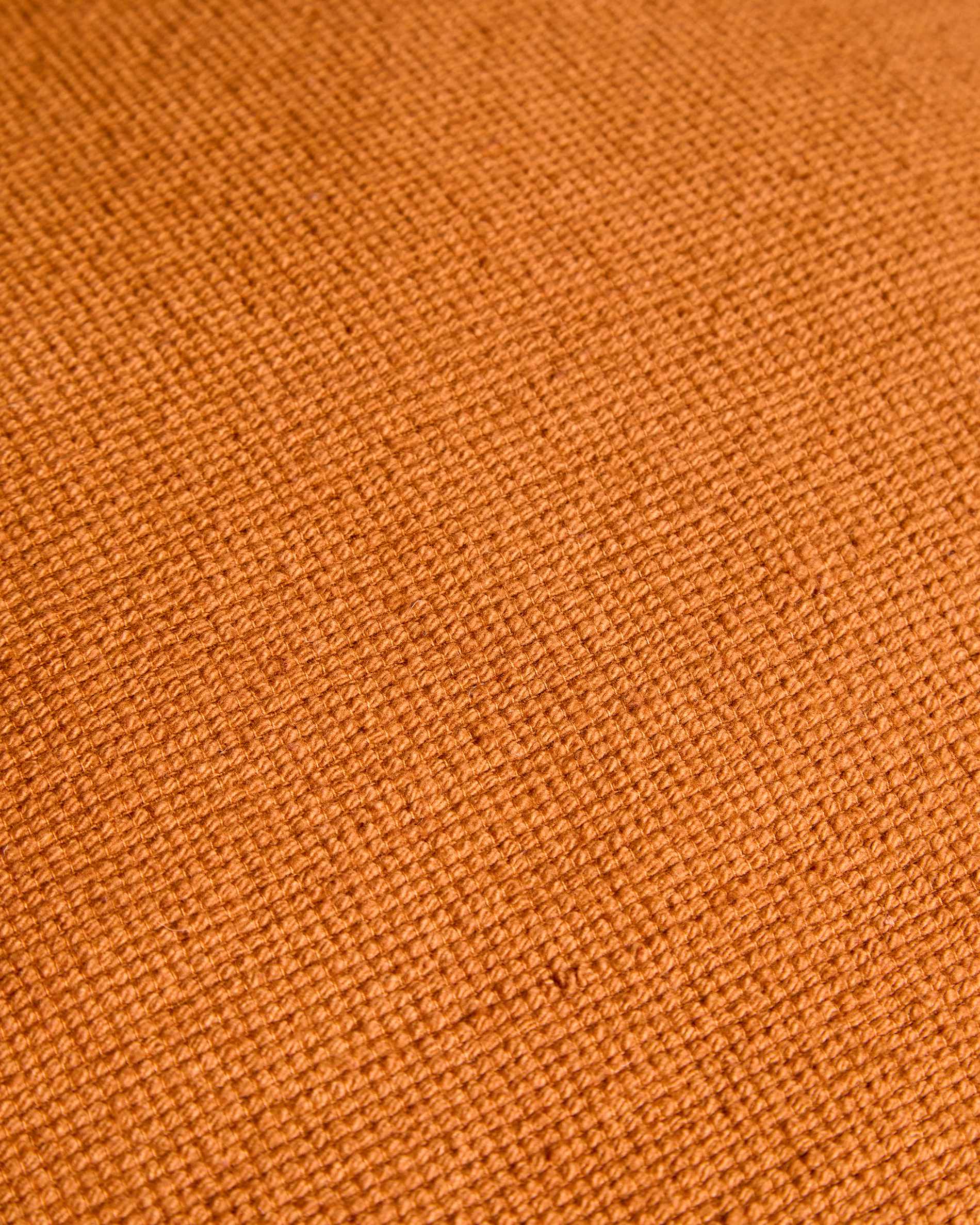 Lunor cushion cover with orange embroidered contrast piping 45 x 45 cm