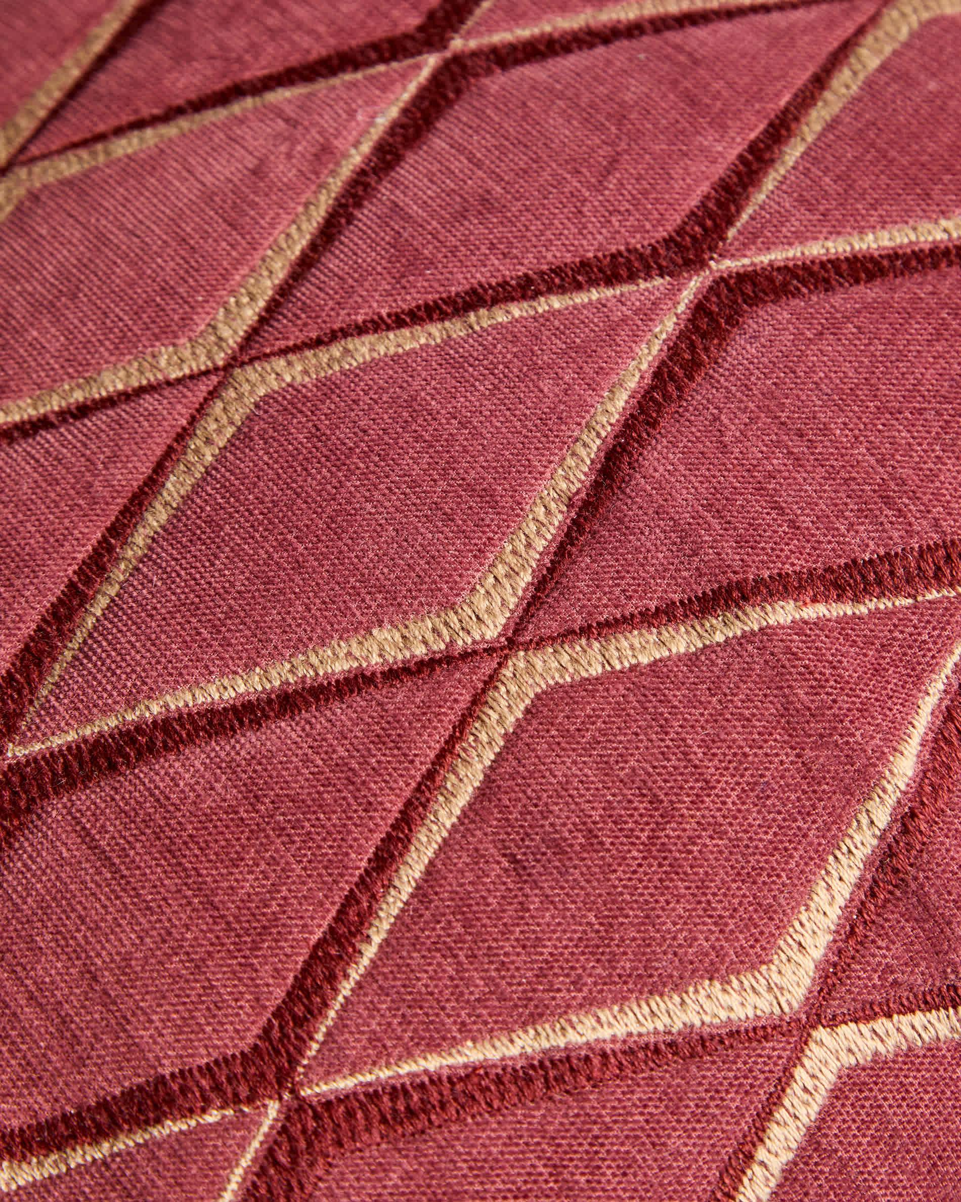 Branel microvelvet cushion cover with maroon embroidery 45 x 45 cm