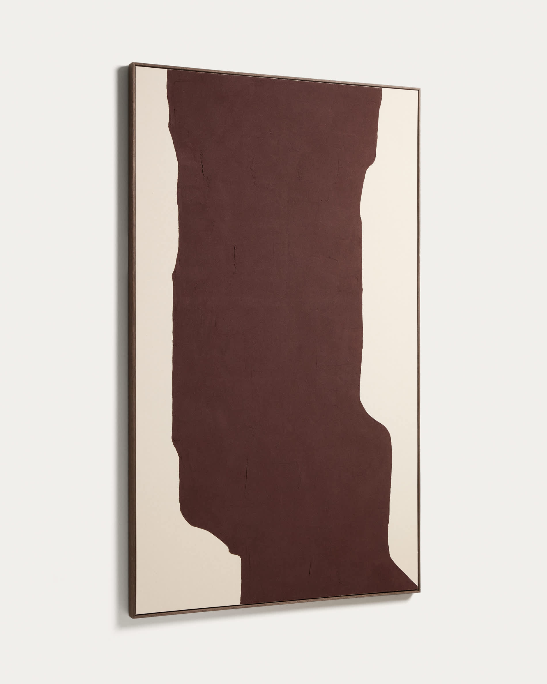Irden hand-painted abstract picture in burgundy 120 x 200cm