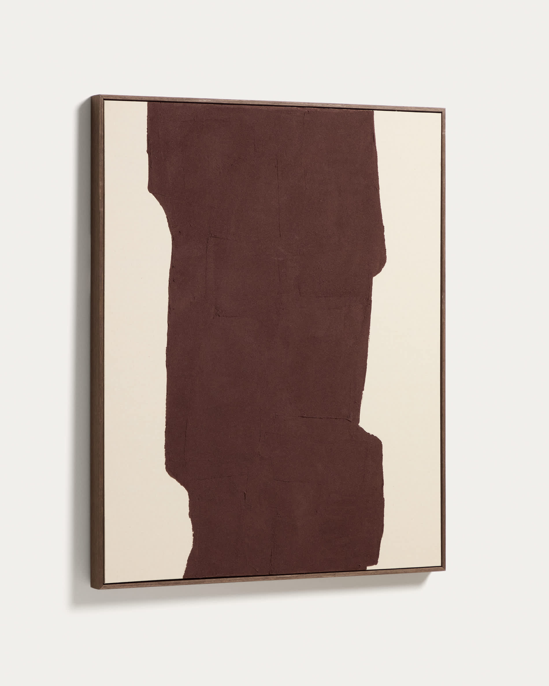 Irden hand-painted abstract picture in burgundy 80 x 100cm