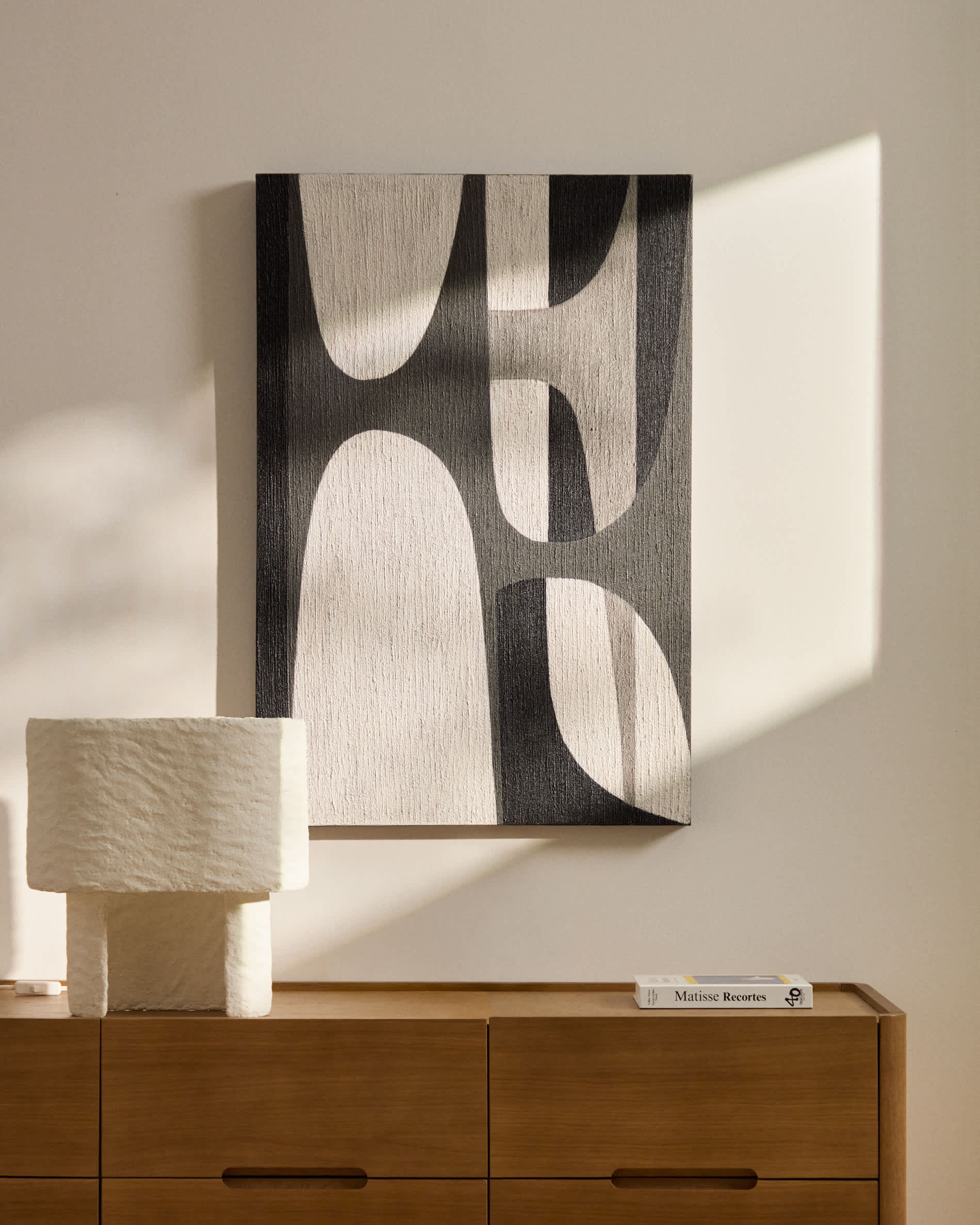 Onure black and white abstract picture 60 x 90cm