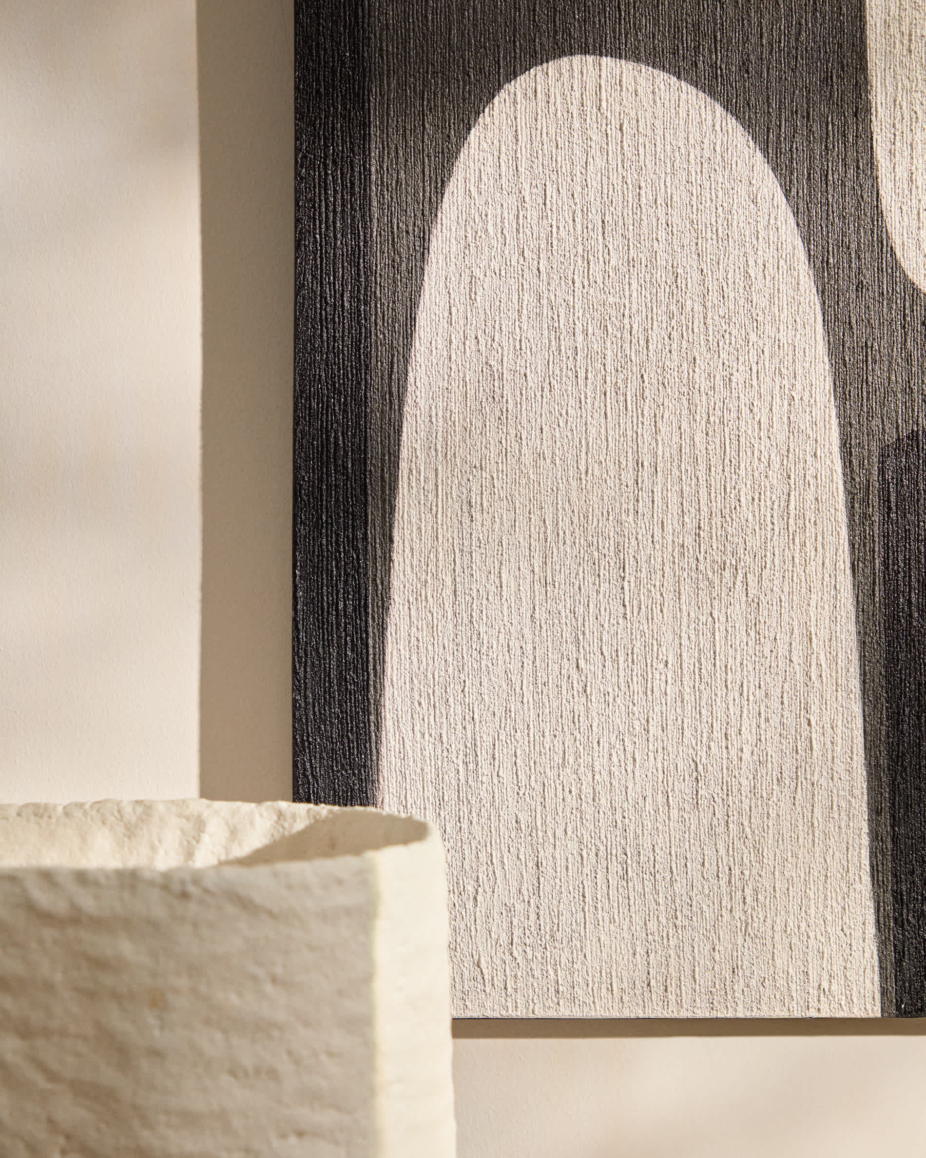 Onure black and white abstract picture 60 x 90cm