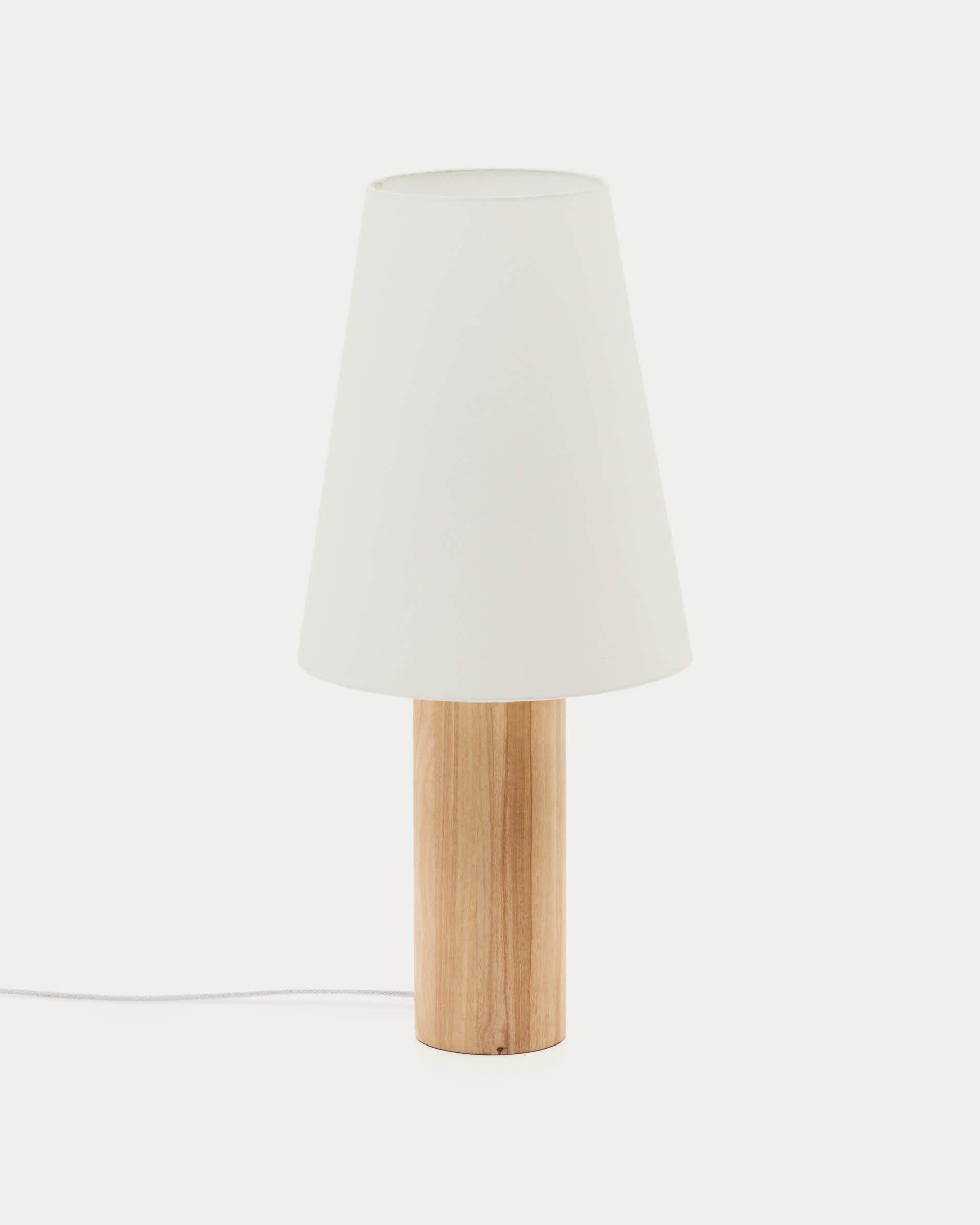 Marga floor lamp in solid wood with natural finish