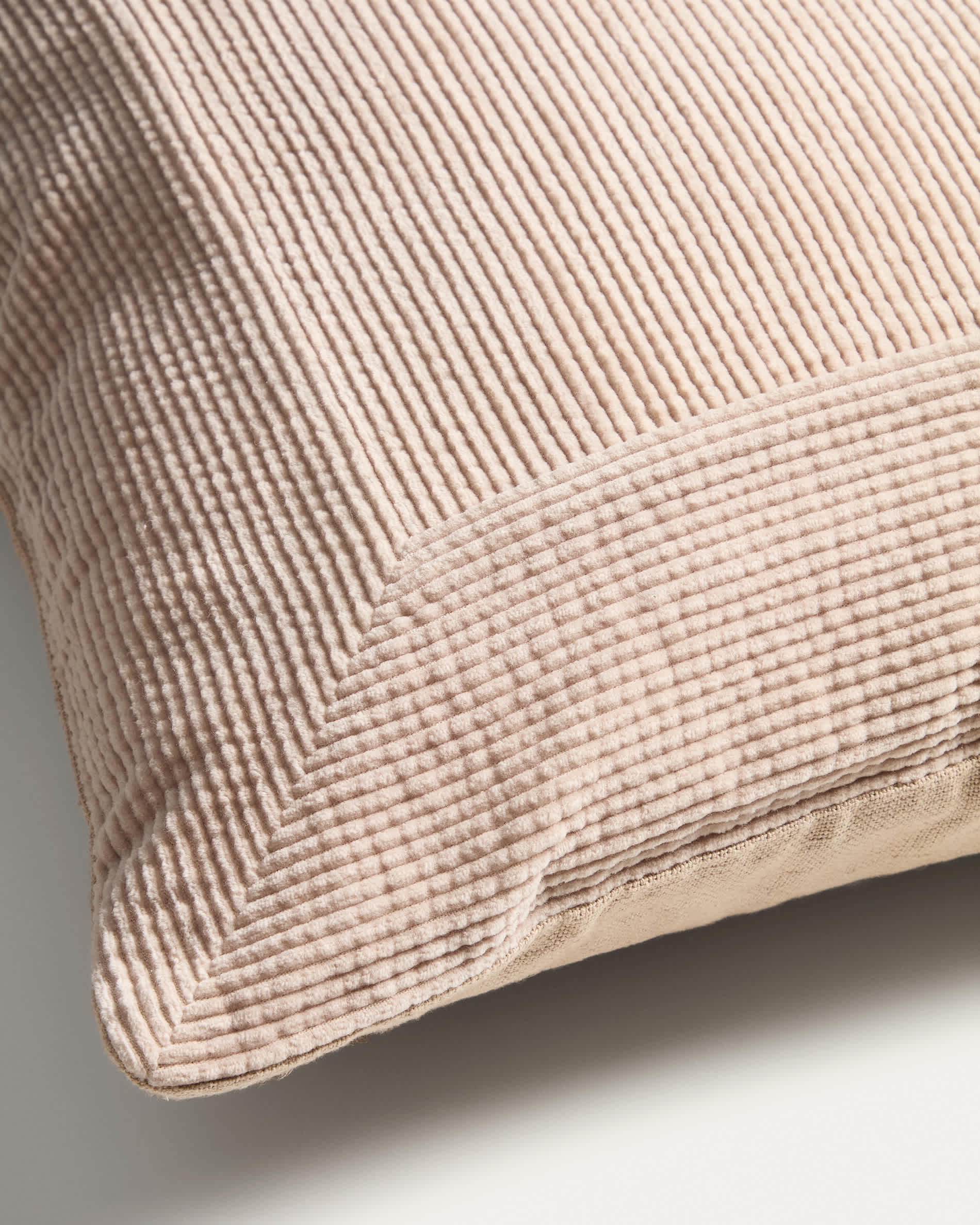 Seliria beige corduroy cushion cover 50 x 50 cm
