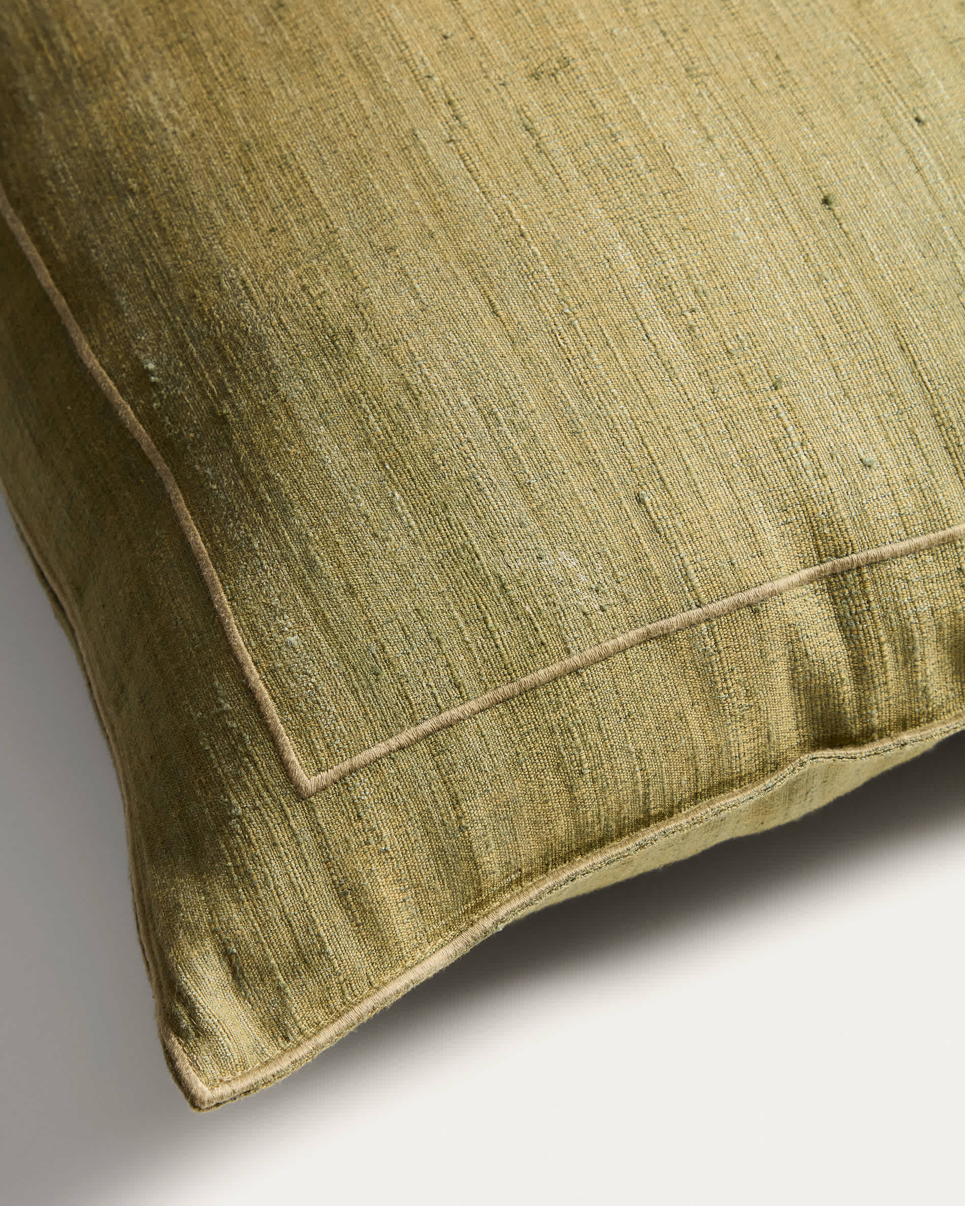 Brellet green silk cushion cover 45 x 45 cm