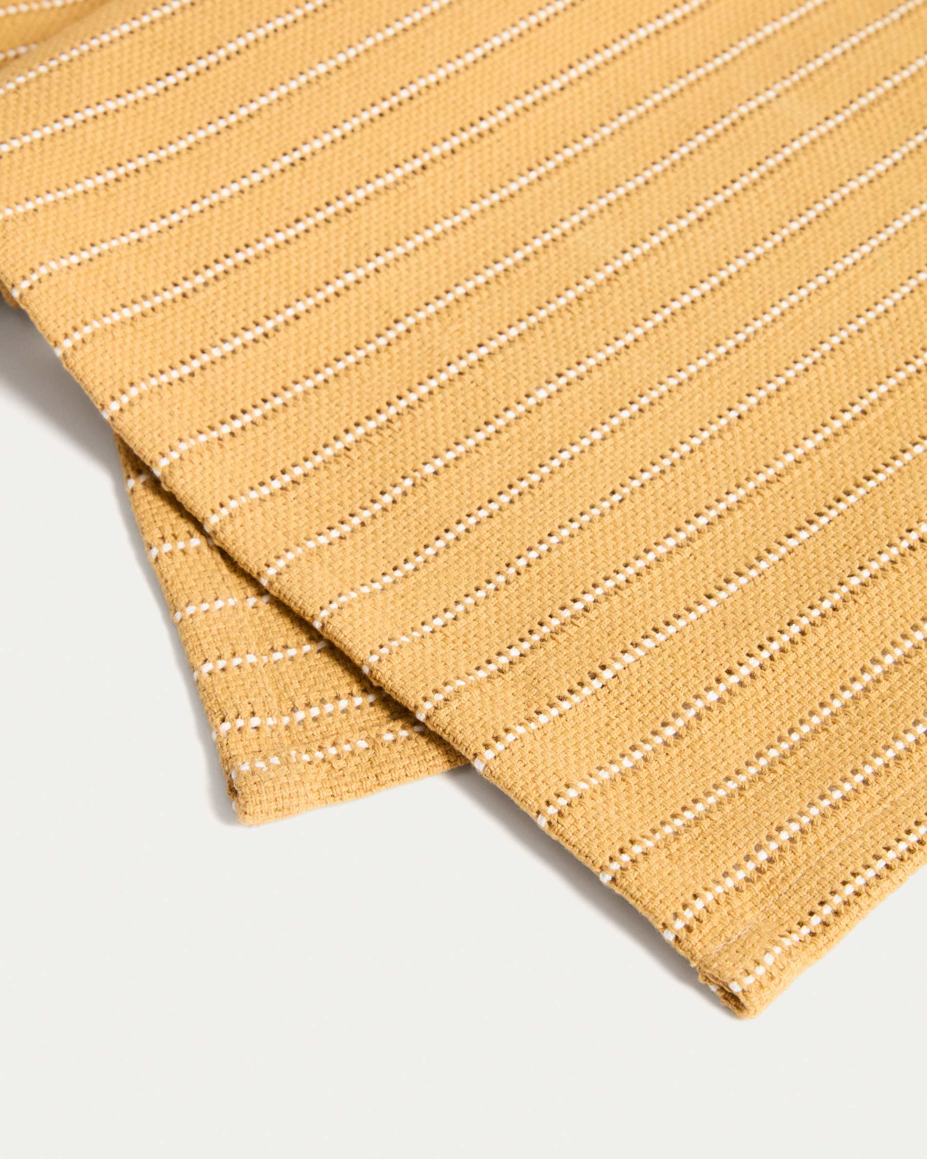 Noria mustard cotton jacquard table runner 50 x 150 cm
