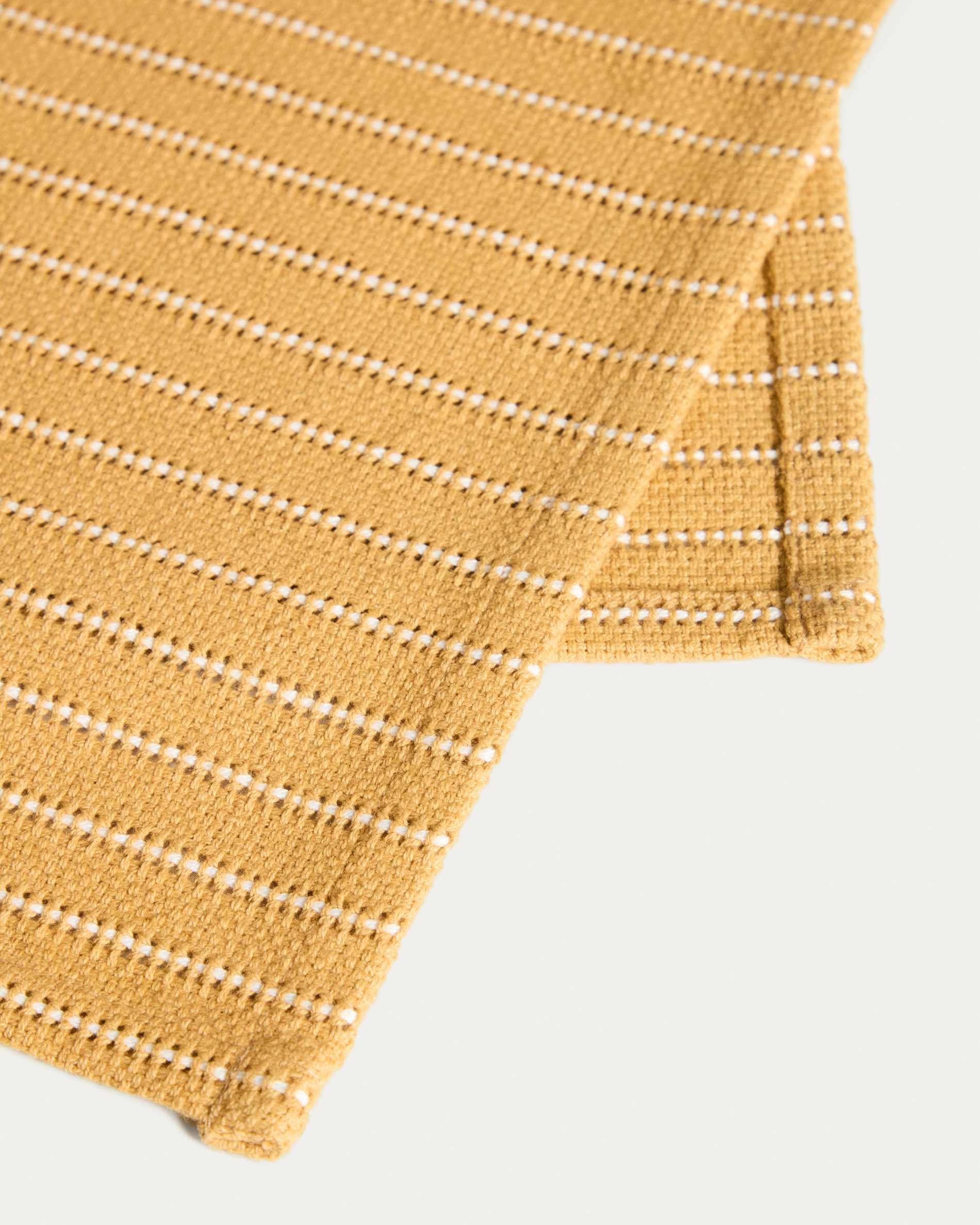 Noria set of 2 mustard cotton jacquard placemats 35 x 50 cm