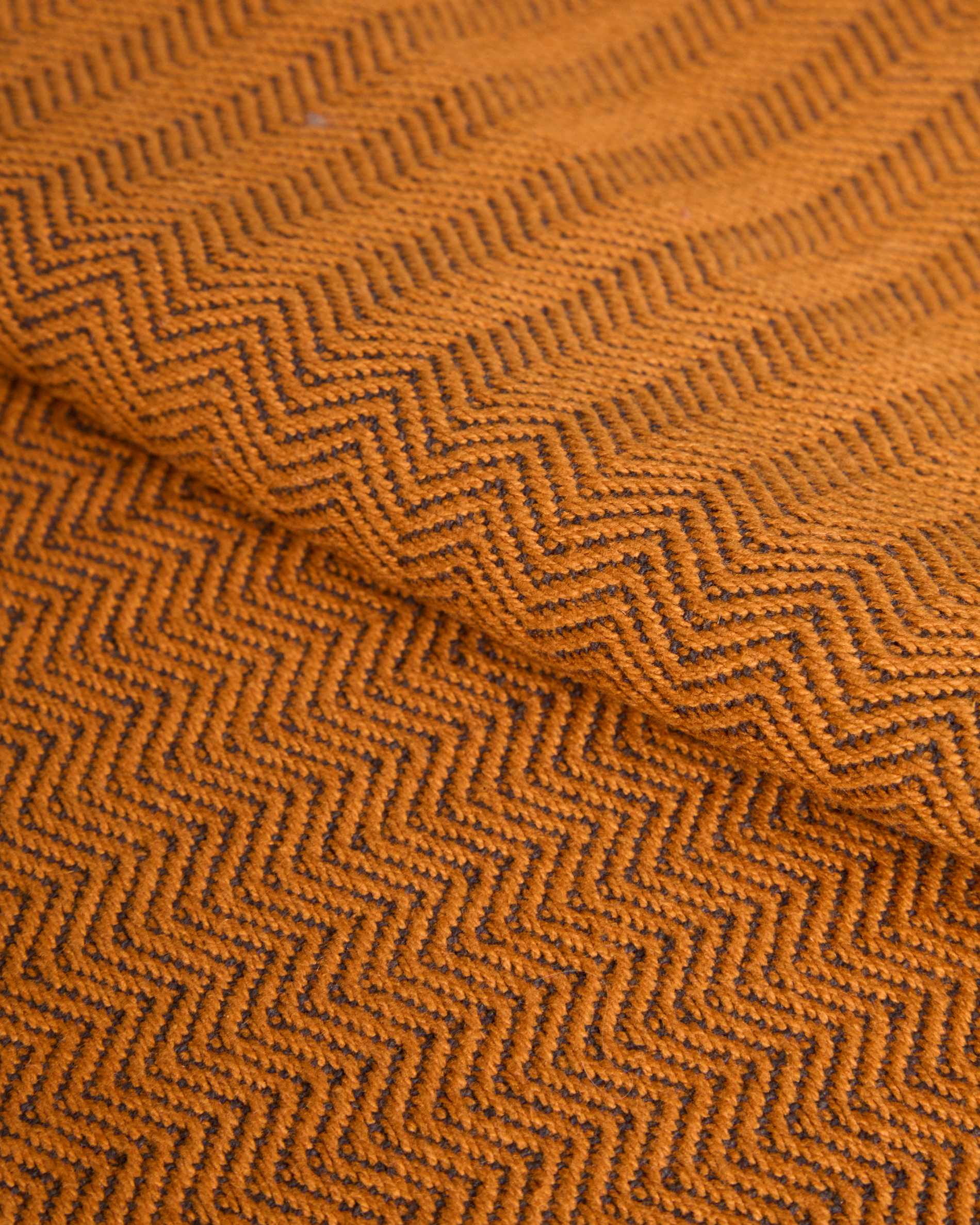 Tieva set of 2 orange cotton jacquard placemats 35 x 50 cm
