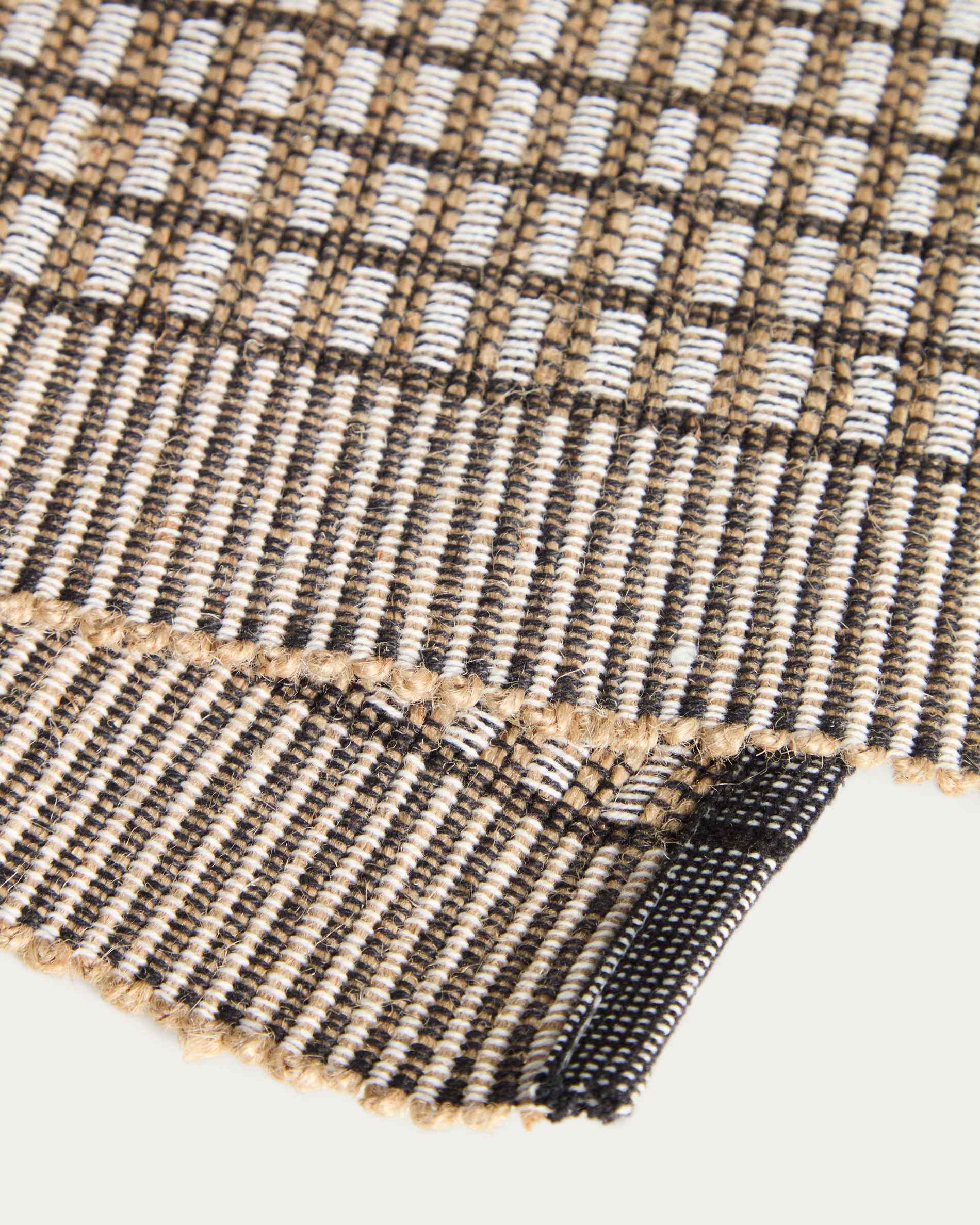 Berla set of 2 mustard cotton and jute placemats 35 x 50 cm