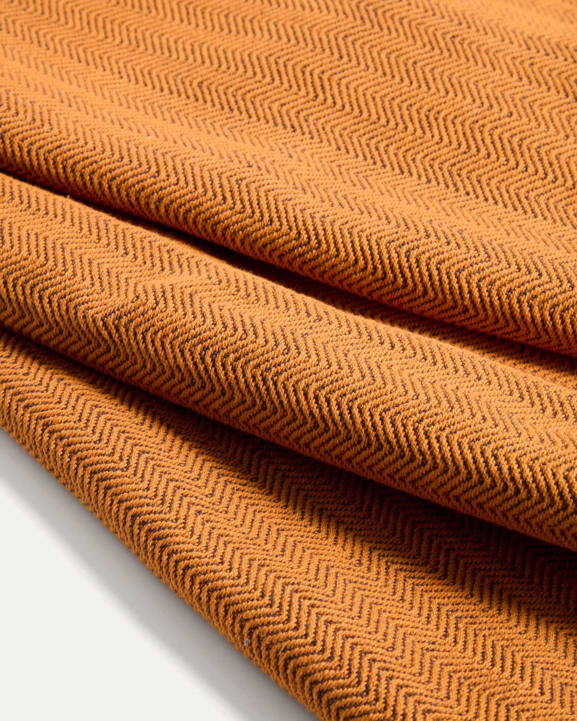 Tieva orange cotton jacquard table runner 50 x 150 cm