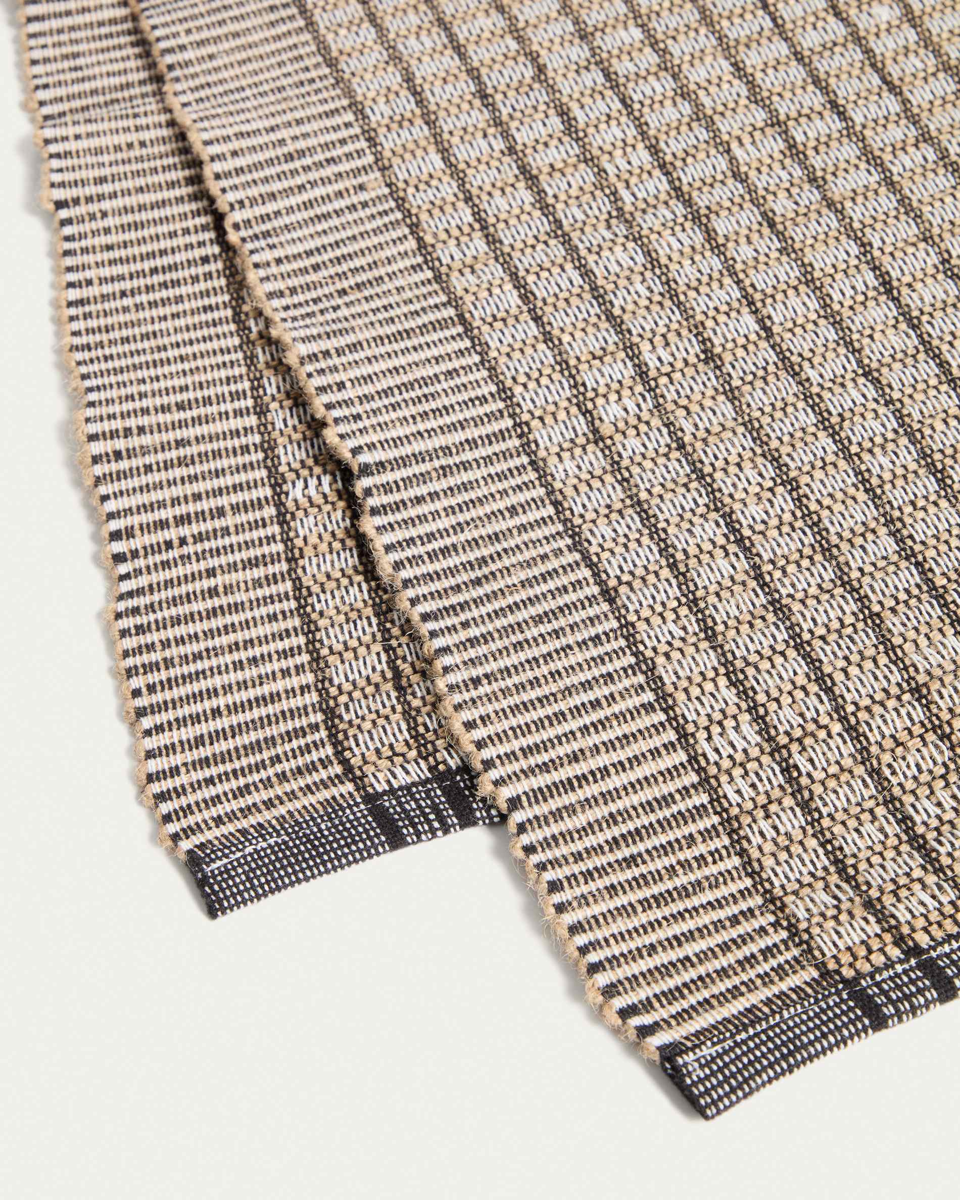 Berla orange cotton and jute table runner 50 x 150 cm