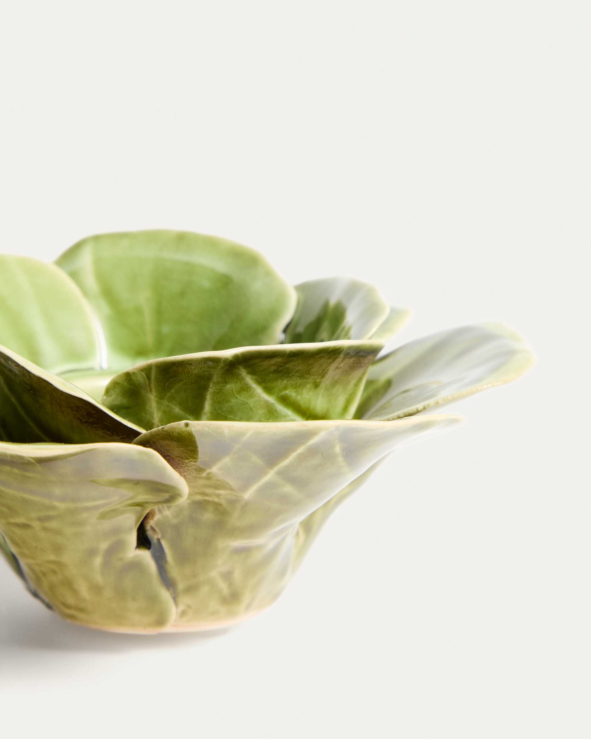 Ederia candle holder in light green ceramic Ø20cm