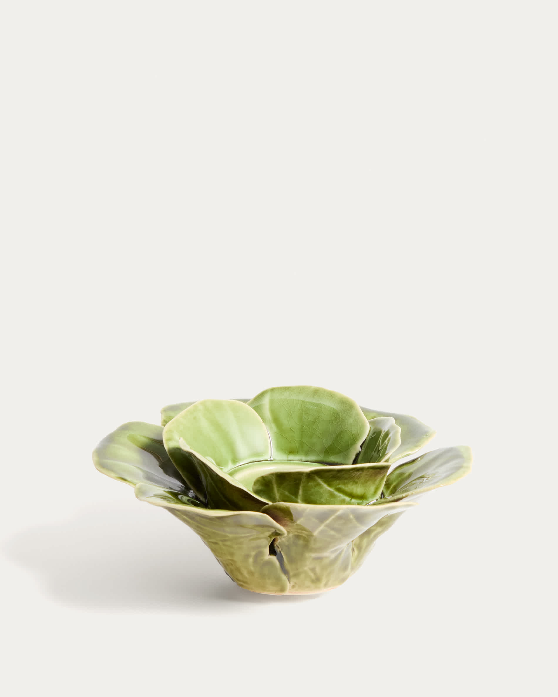 Ederia candle holder in light green ceramic Ø20cm