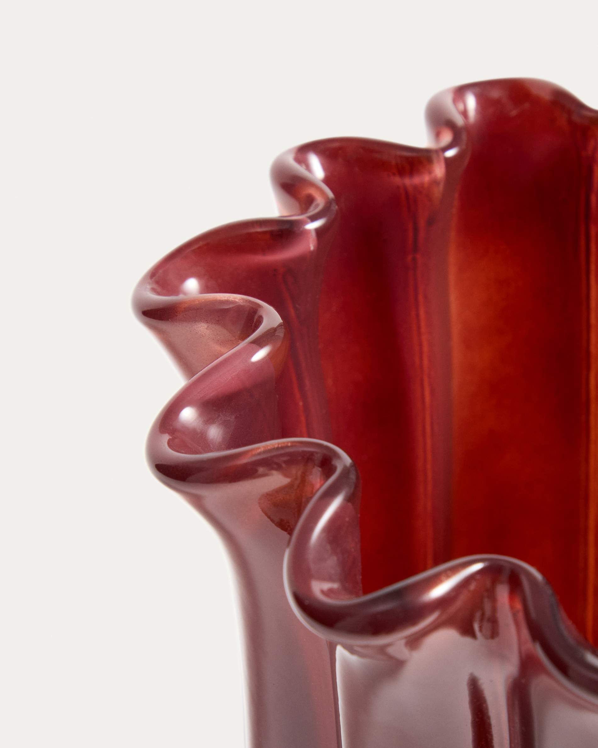 Cerin burgundy glass vase 25 cm