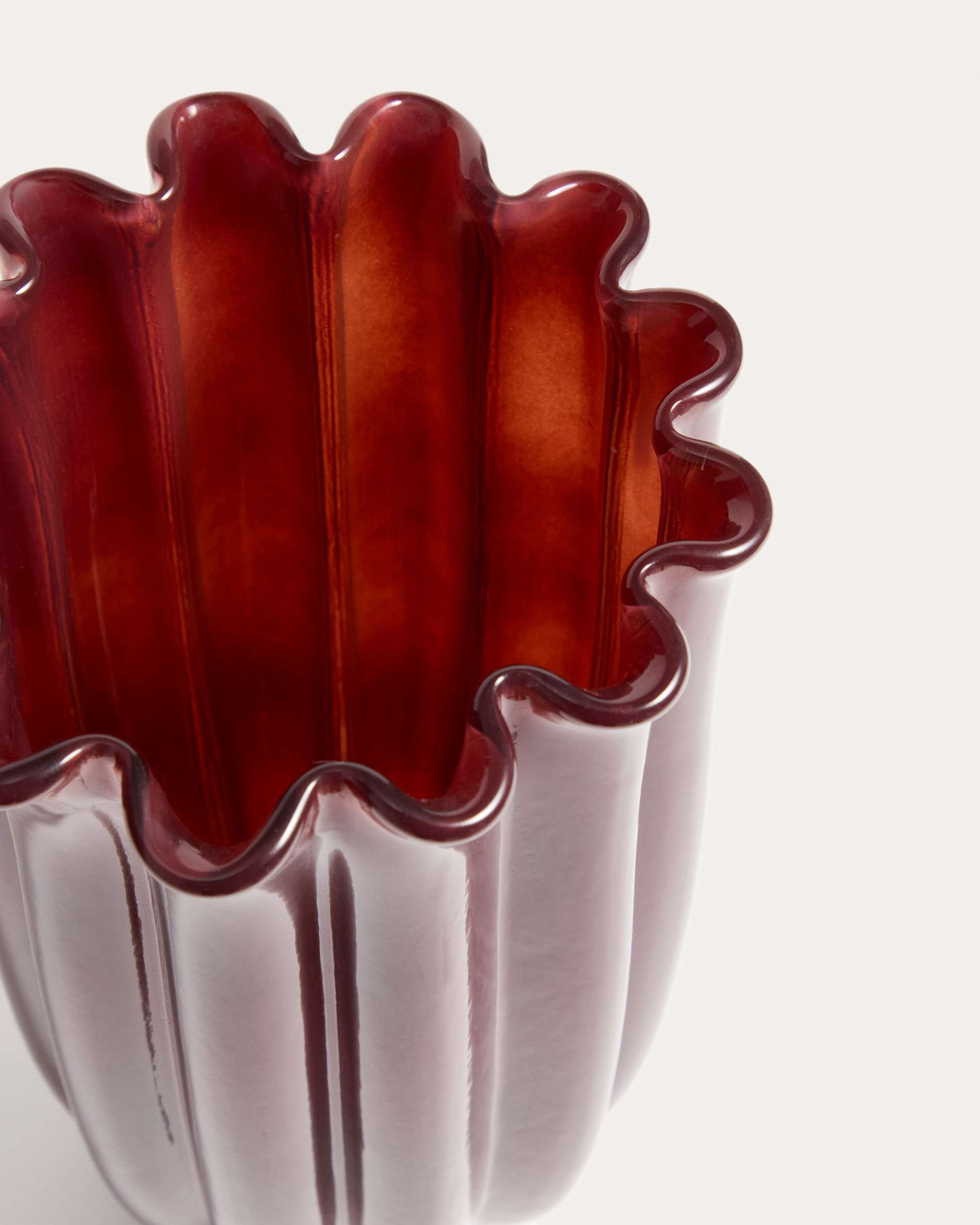 Cerin burgundy glass vase 25 cm
