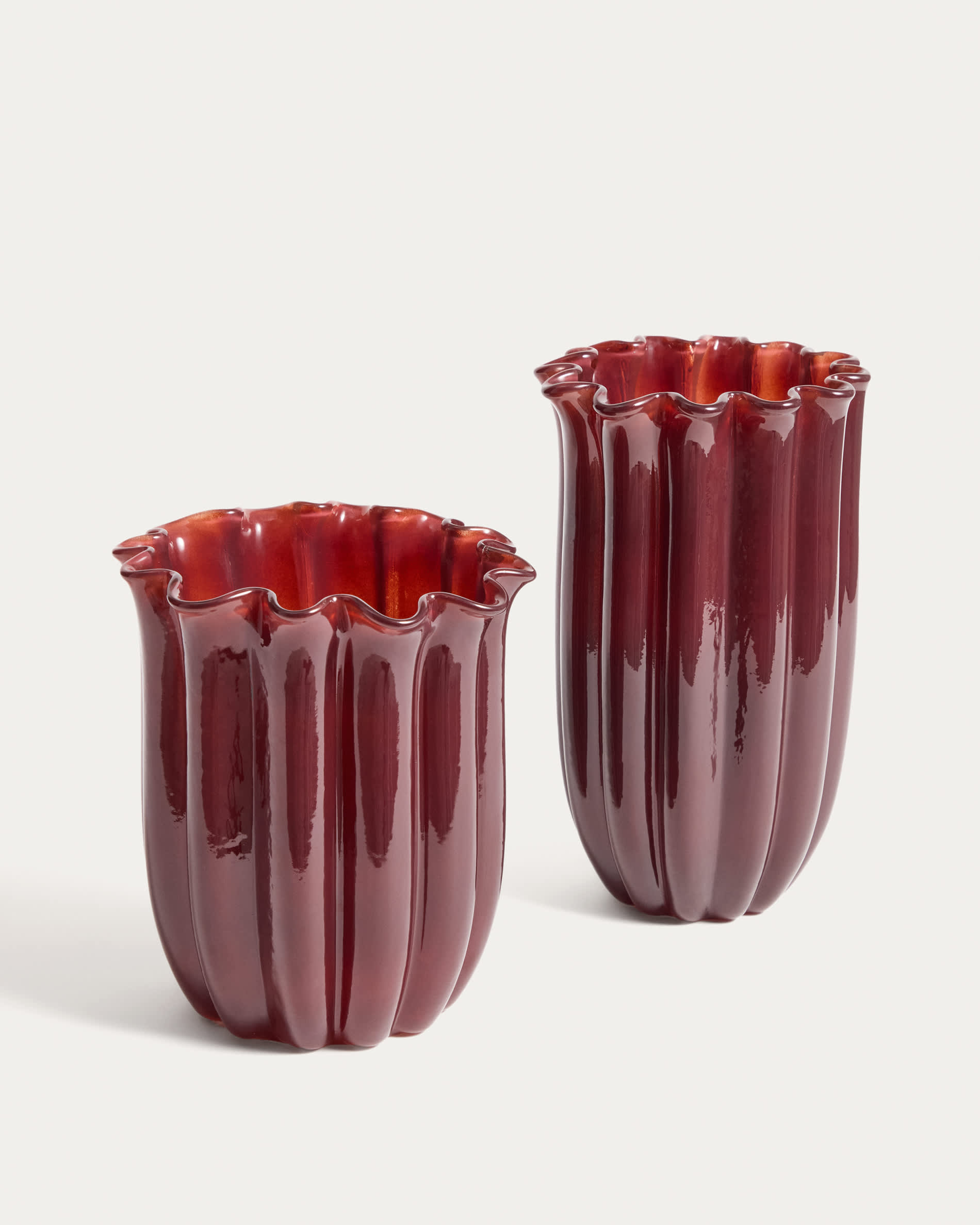 Cerin burgundy glass vase 25 cm