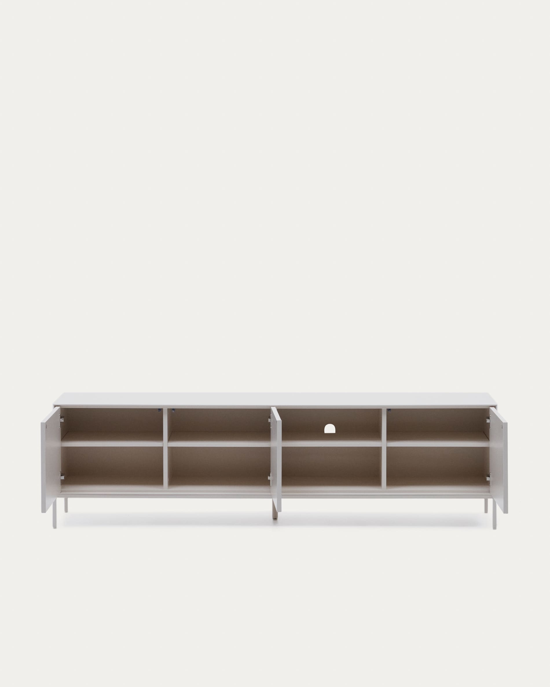 Vedrana TV 3-door cabinet white lacquered MDF 195 x 55 cm