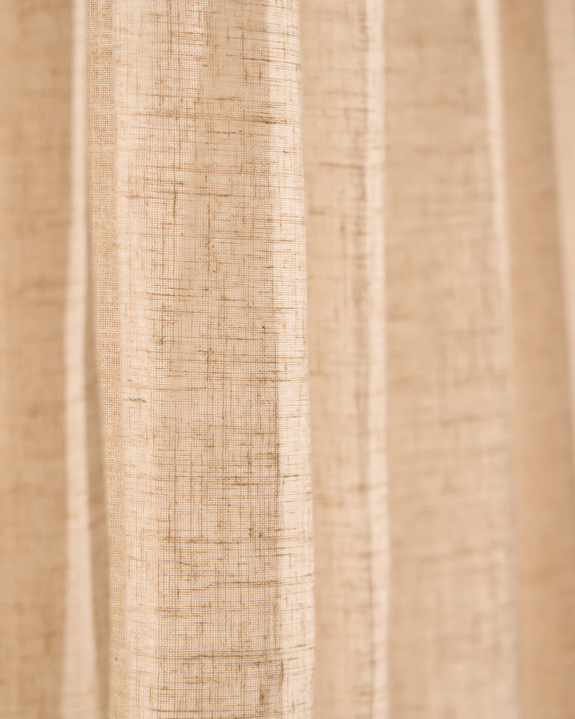 Nolira stone grey linen blend curtain 140 x 270 cm