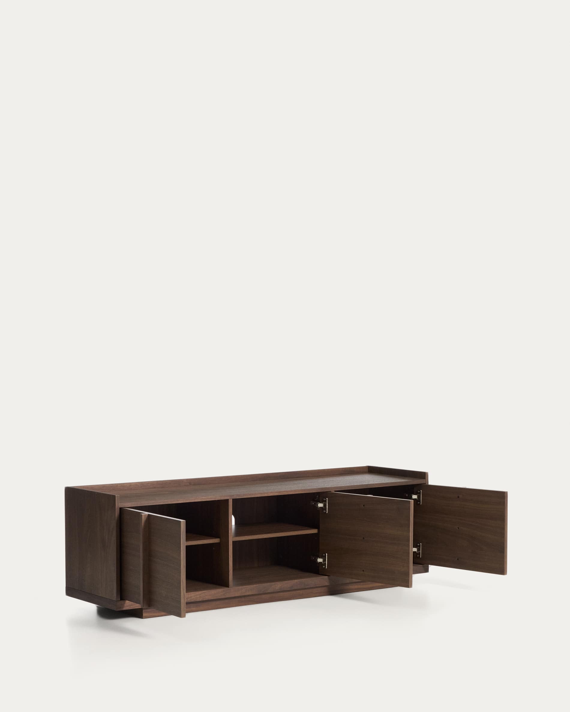 Onix TV stand with a walnut veneer in a dark finish, 150 x 47 cm FSC Mix Credit