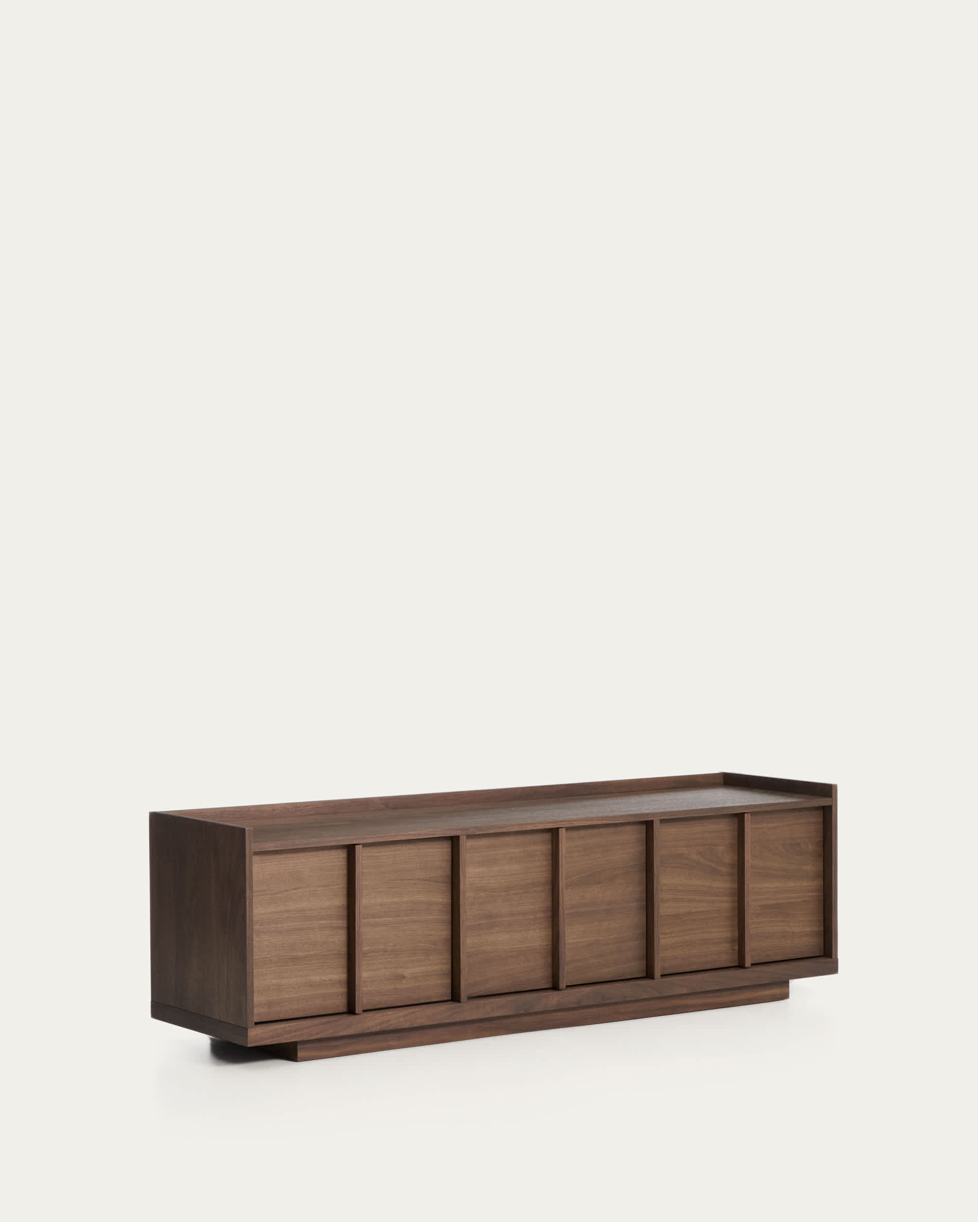 Onix TV stand with a walnut veneer in a dark finish, 150 x 47 cm FSC Mix Credit