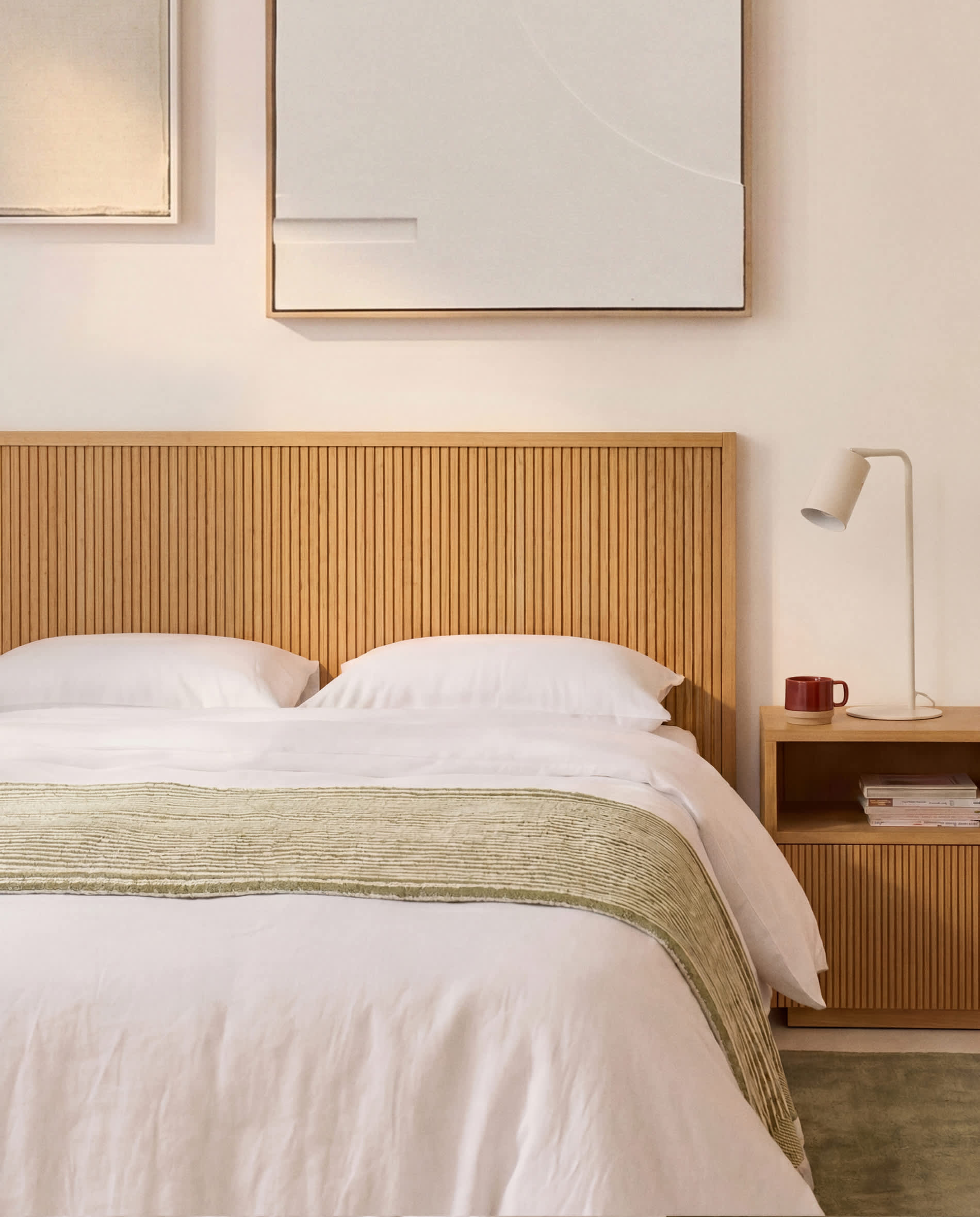 Helvine oak veneer headboard for bed up to 160cm FSC 100%