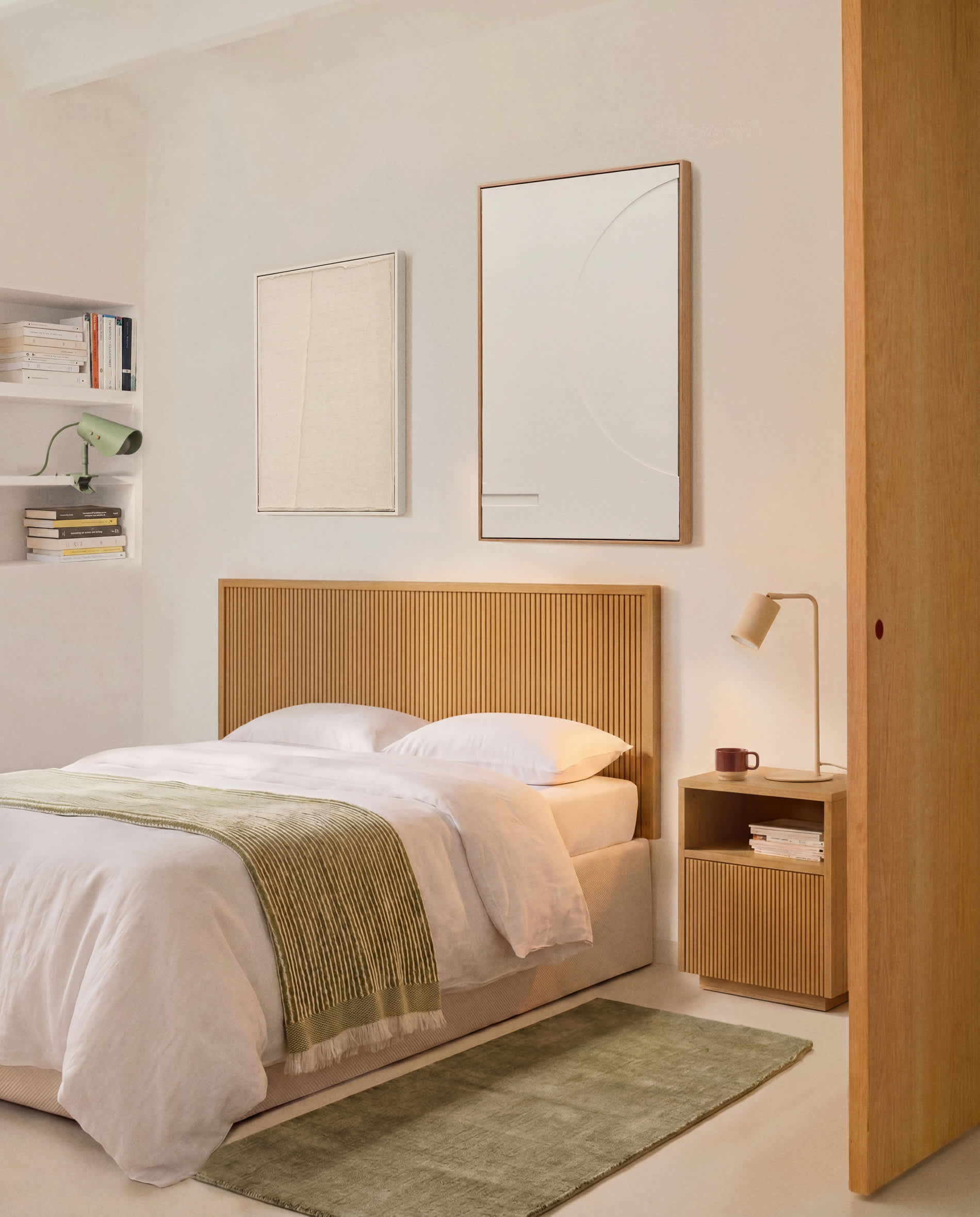 Helvine oak veneer headboard for bed up to 160cm FSC 100%