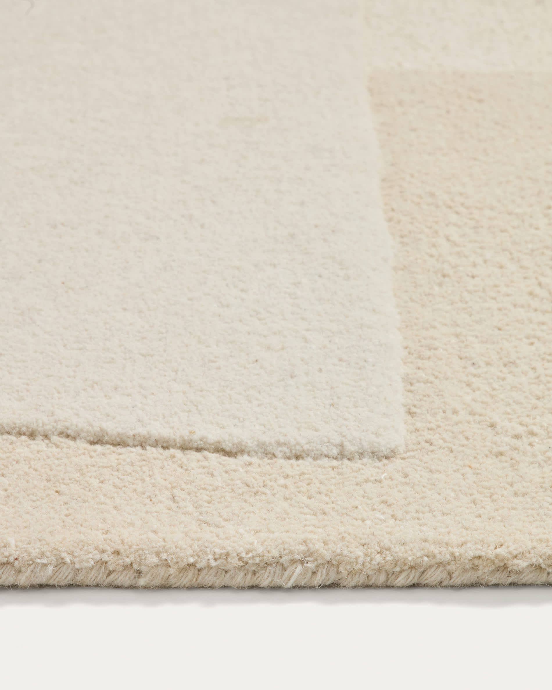 Dennie wool rug with beige graphic 200 x 300 cm