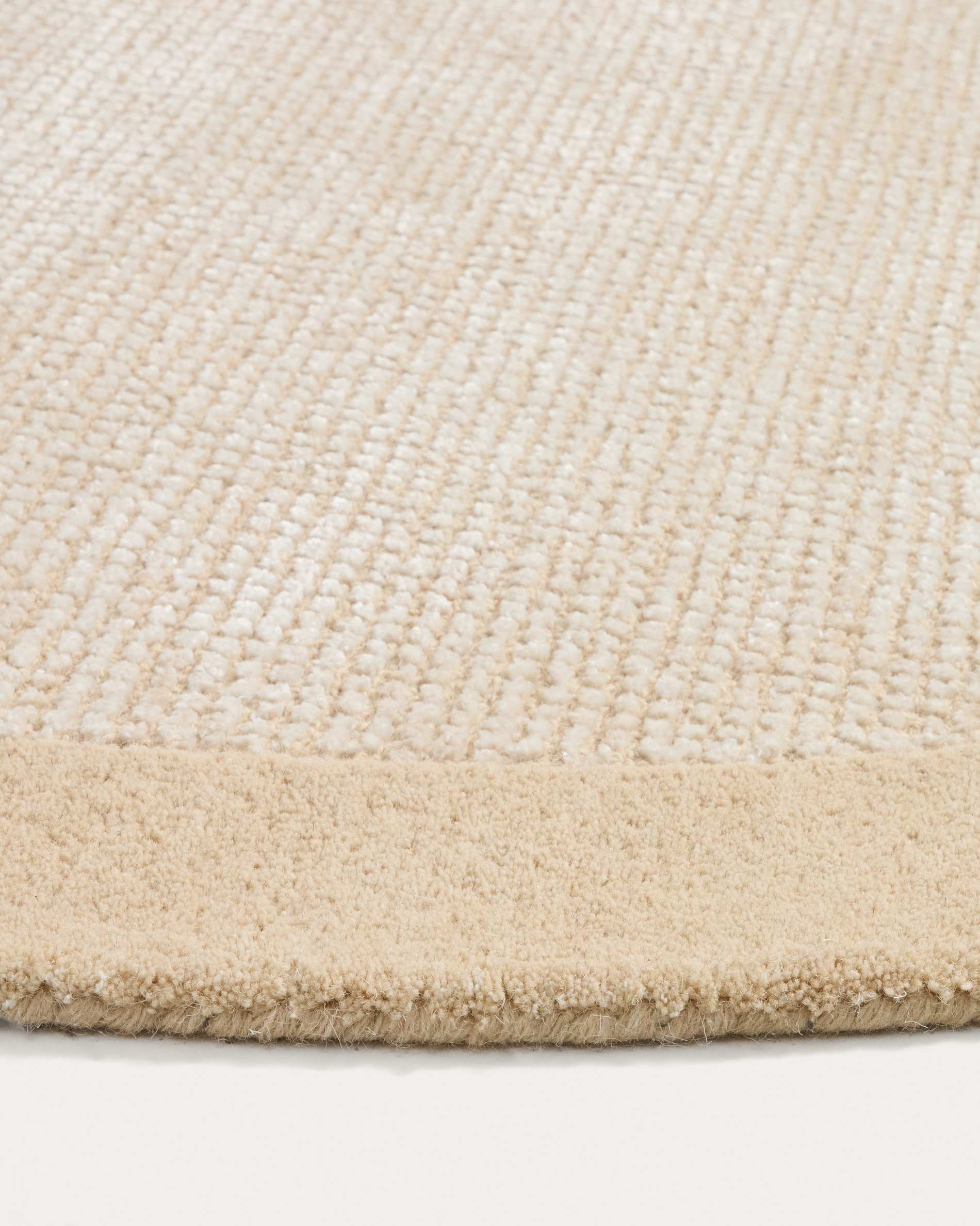 Ivena beige wool and viscose rug 160 x 230 cm