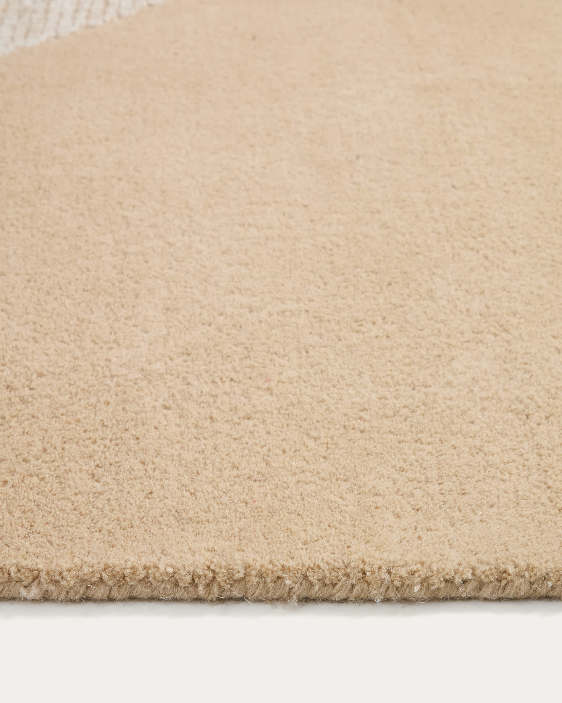Ivena beige wool rug 200 x 300 cm