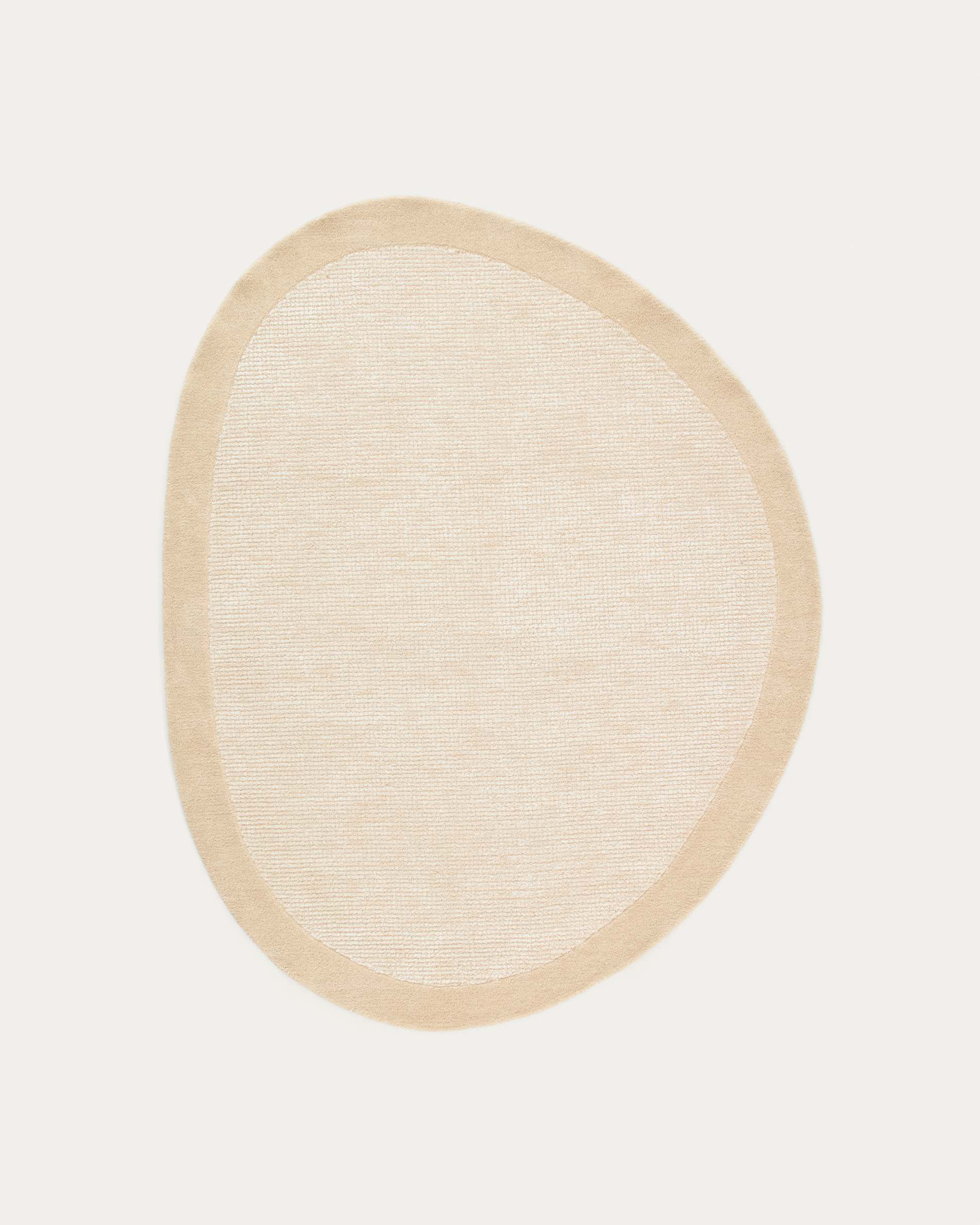 Ivena beige wool and viscose rug 160 x 230 cm