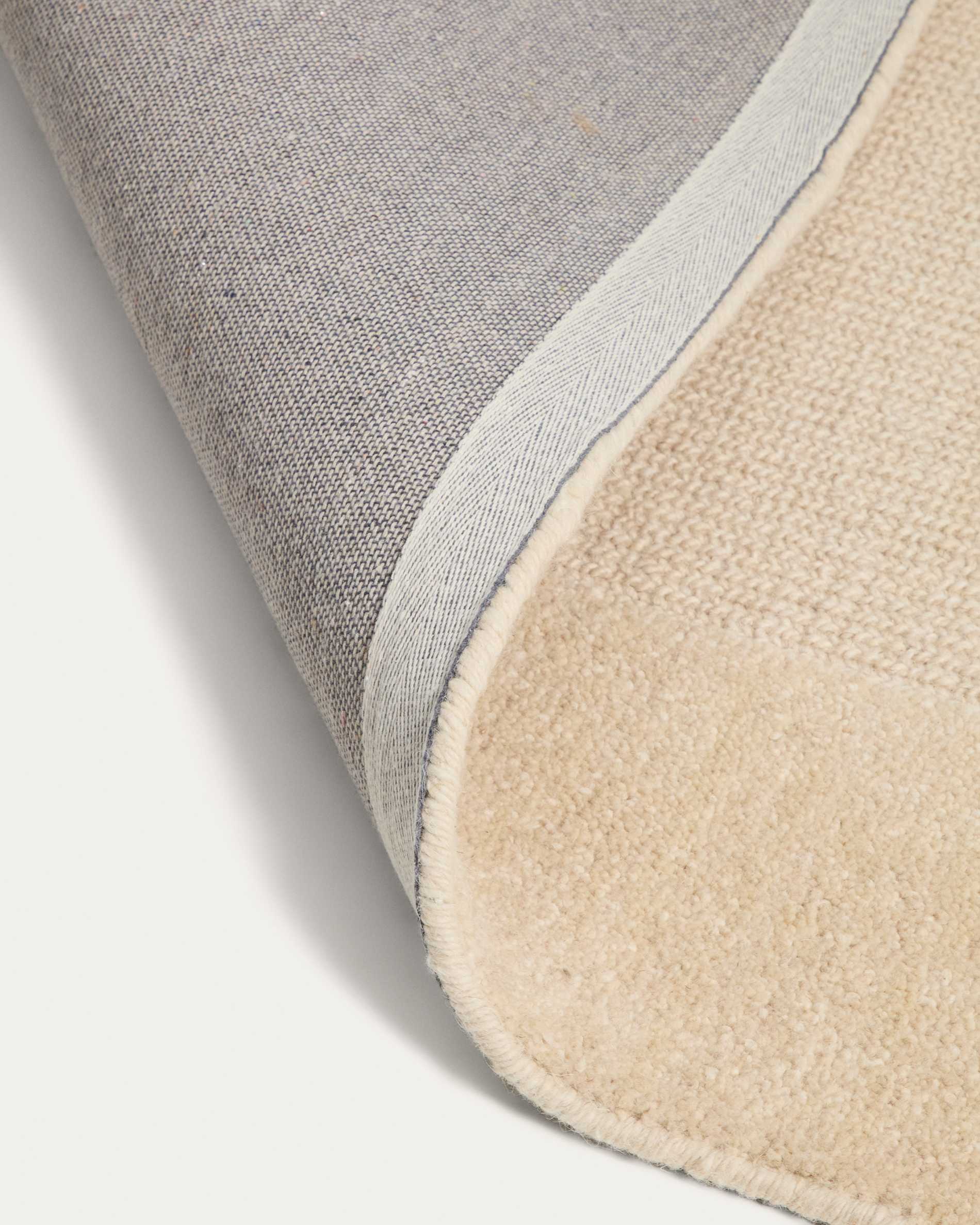 Esola beige wool rug 200 x 300 cm