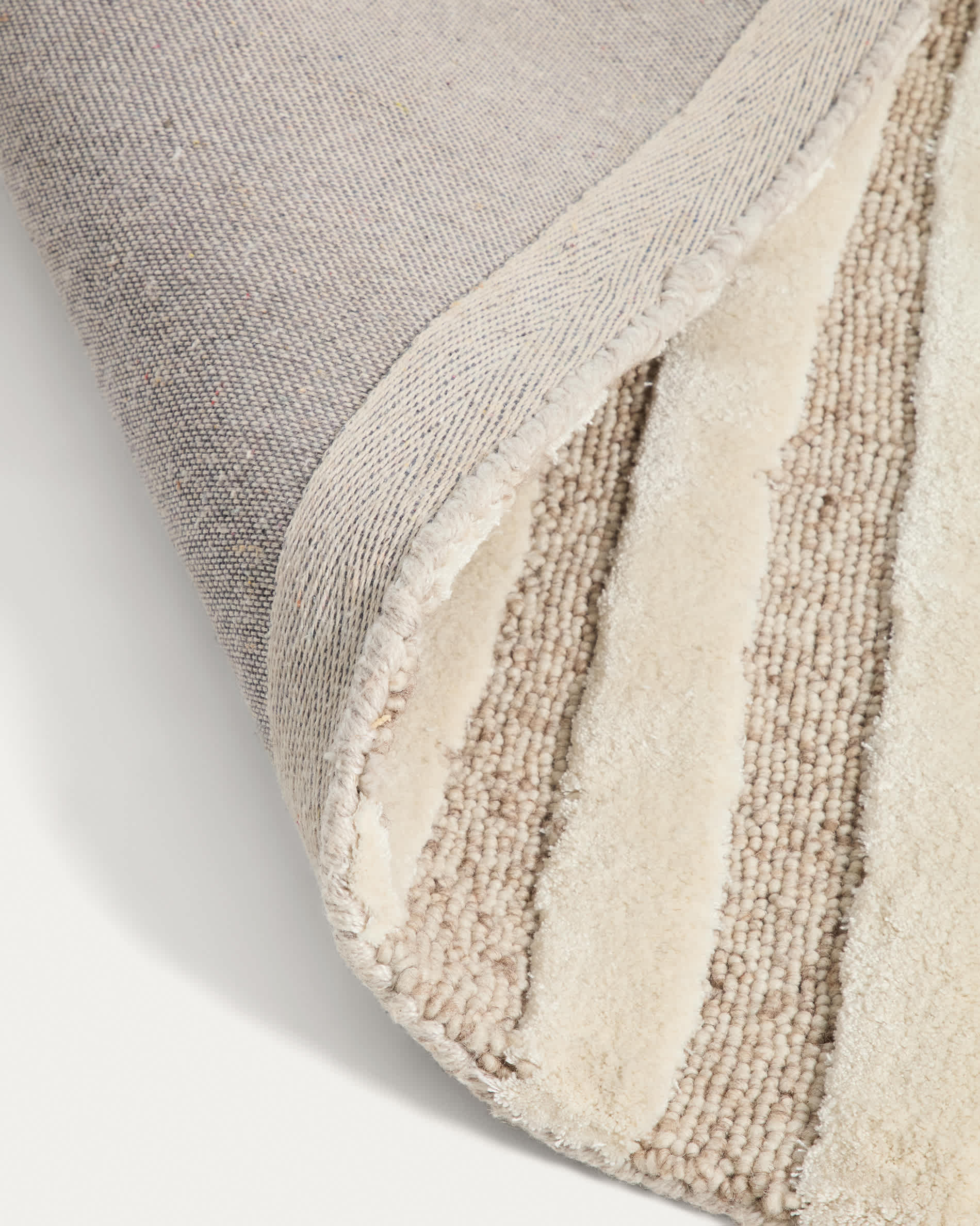 Colire beige wool and viscose rug 160 x 230 cm