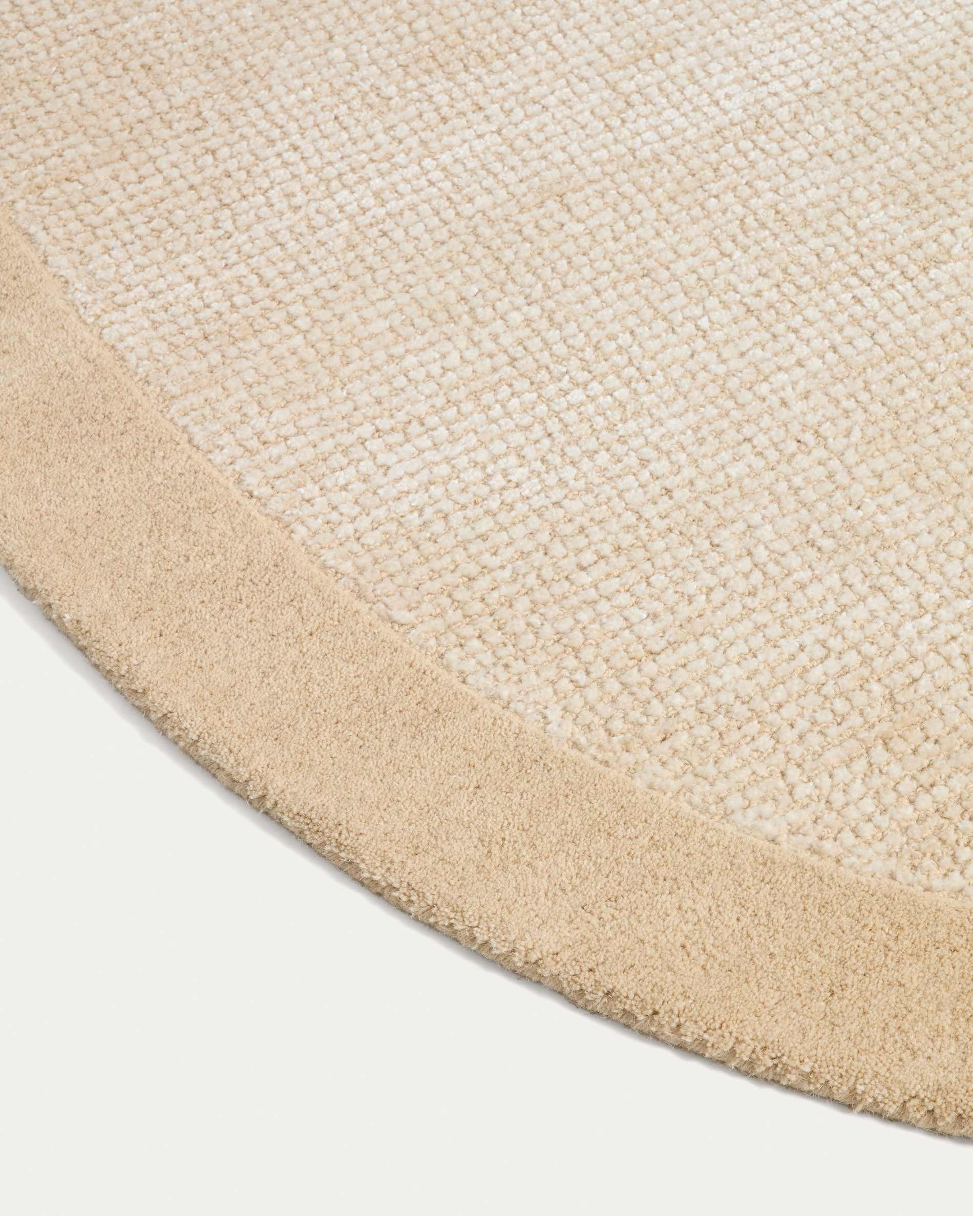 Ivena beige wool and viscose rug 160 x 230 cm