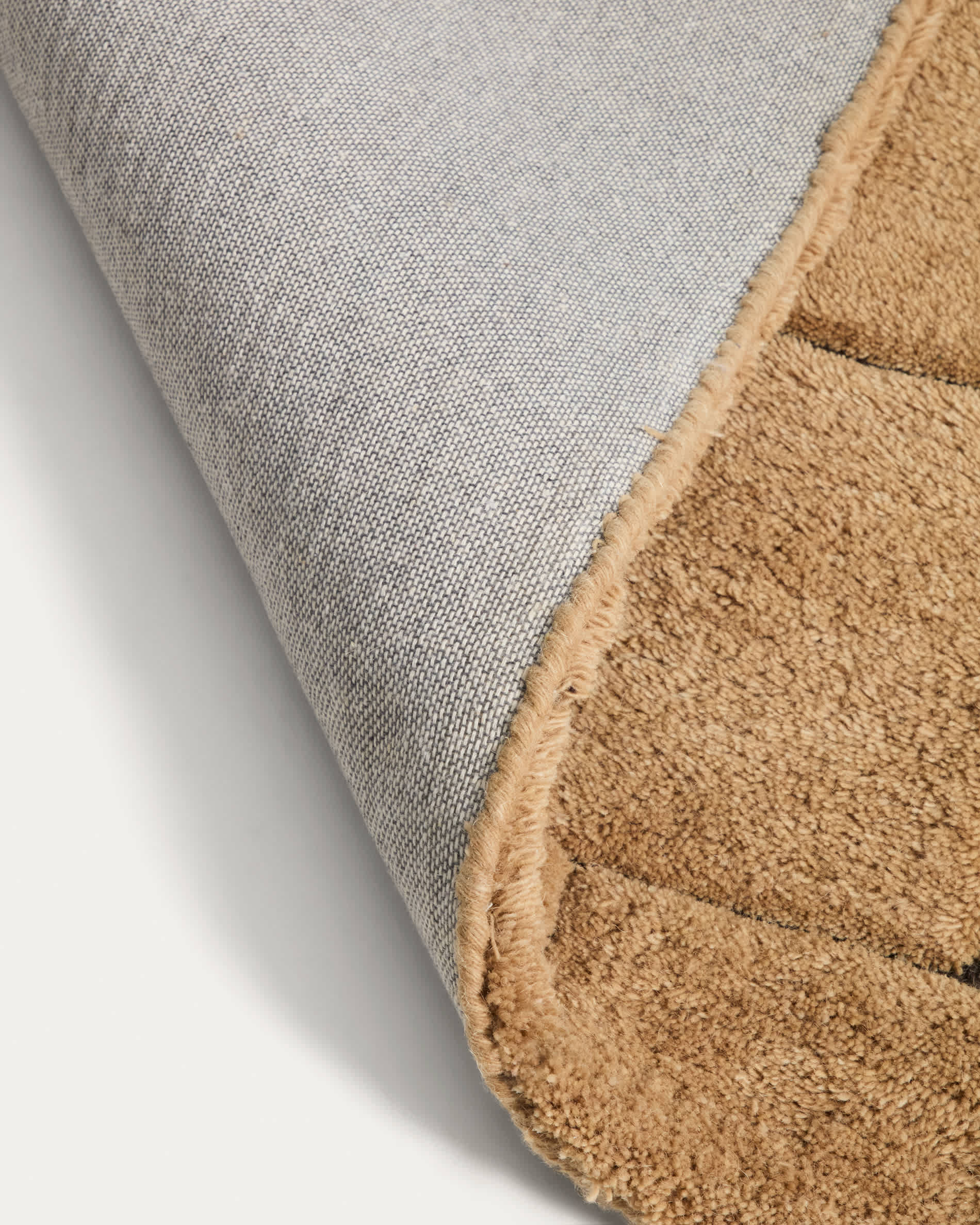 Helun wool rug with brown graphic 200 x 300 cm