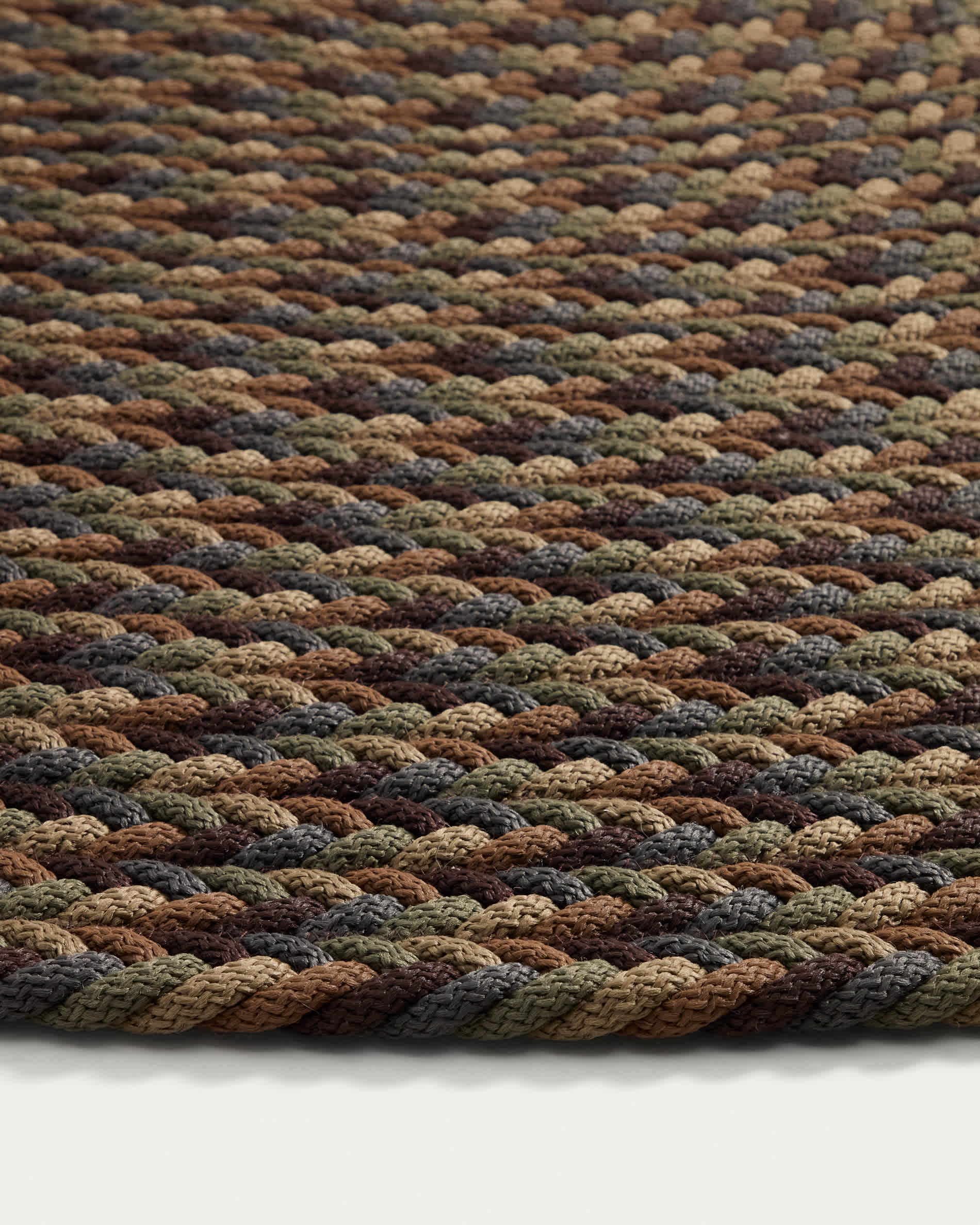 Despas multicolour round rug made from synthetic fibres Ø 200 cm