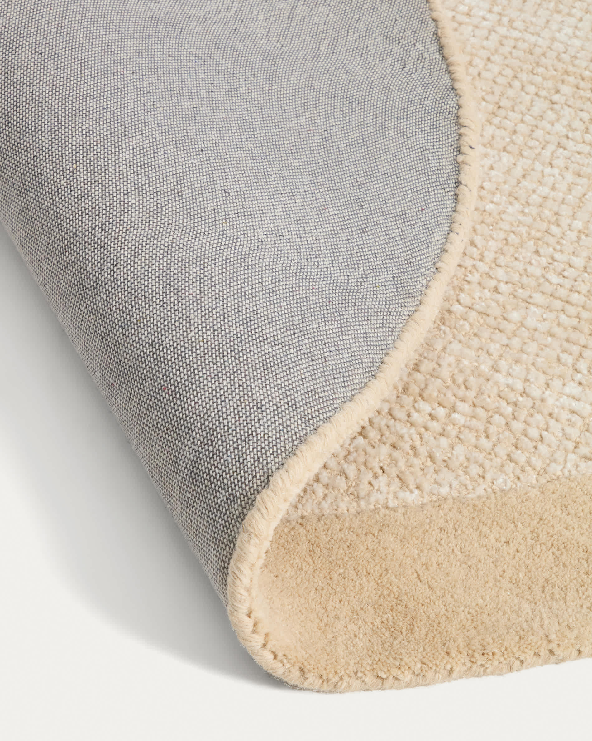 Ivena beige wool and viscose rug 160 x 230 cm