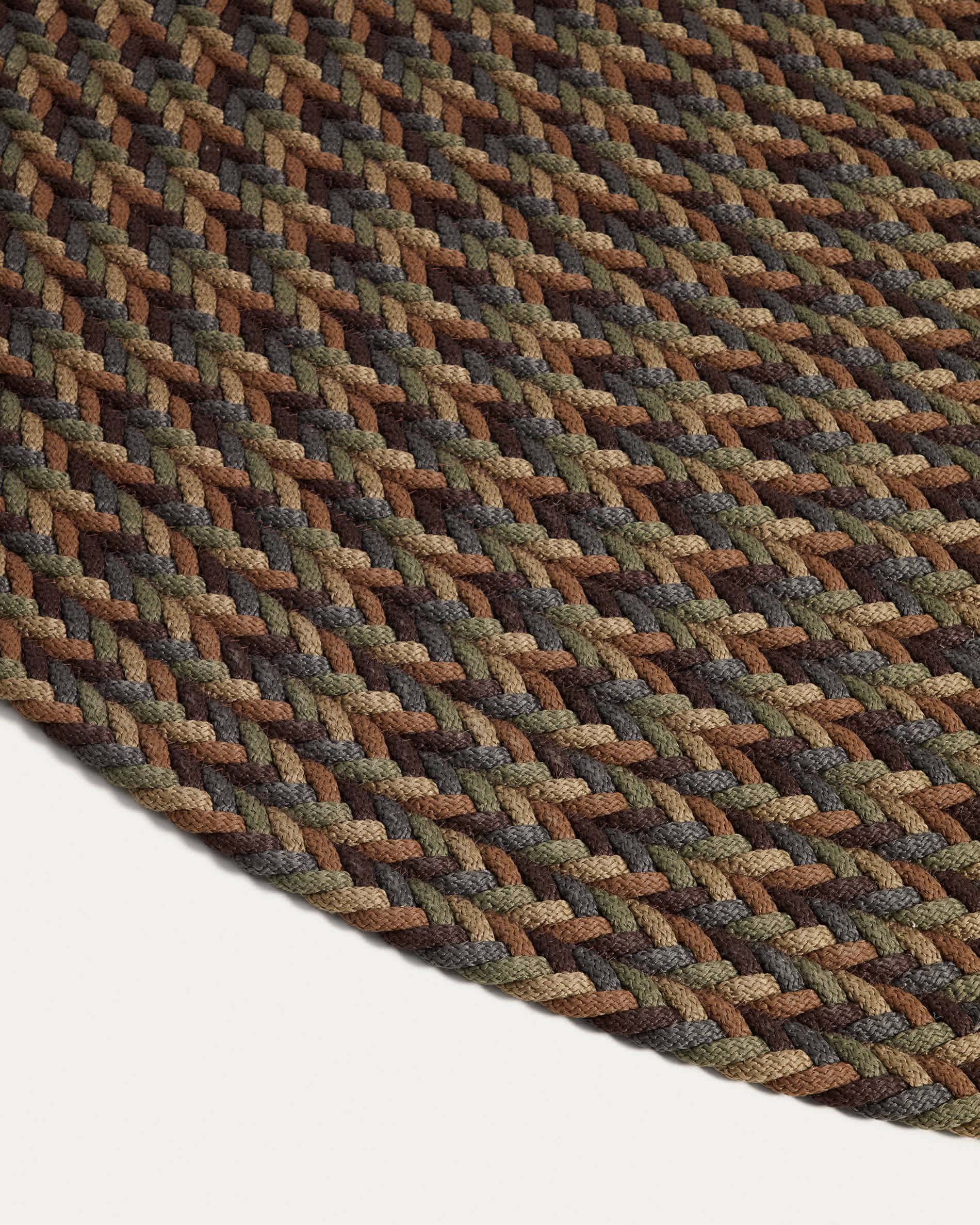 Despas multicolour round rug made from synthetic fibres Ø 200 cm