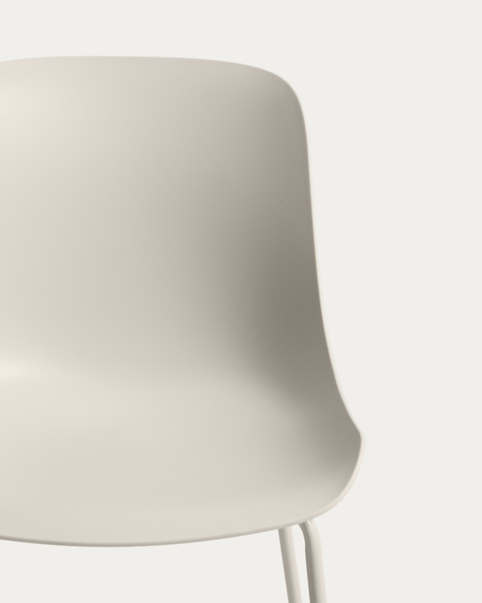Altea beige chair with beige-finished steel legs