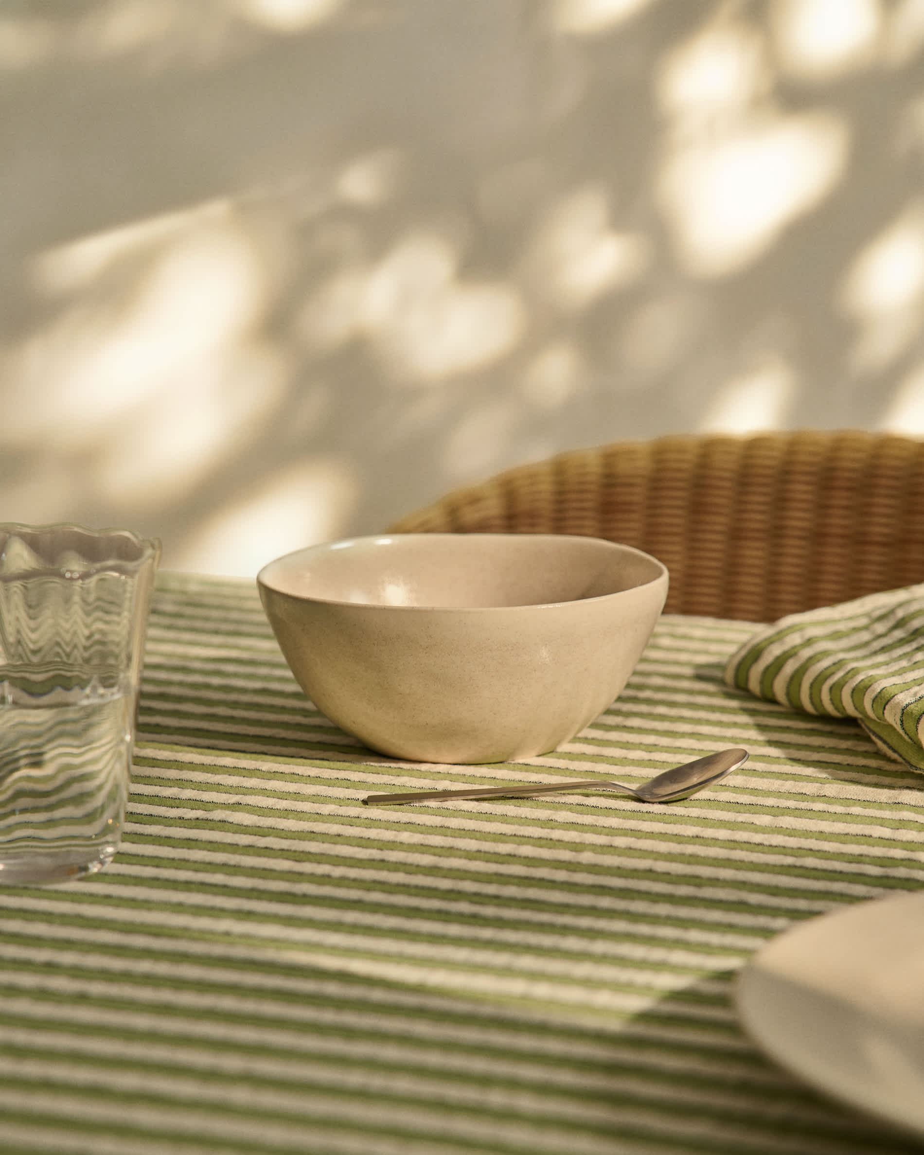 Sermin beige ceramic bowl