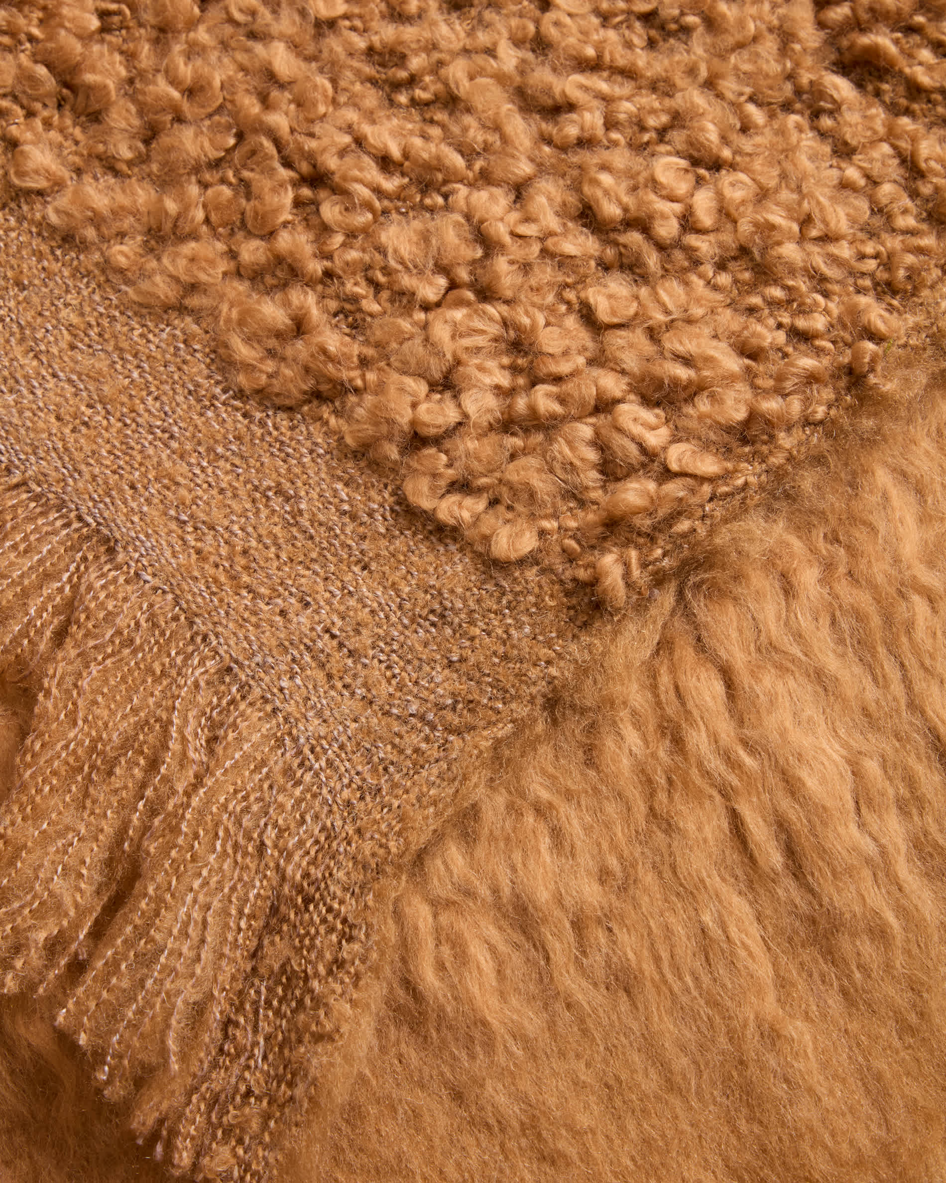 Nemora orange wool blend blanket 130 x 170 cm