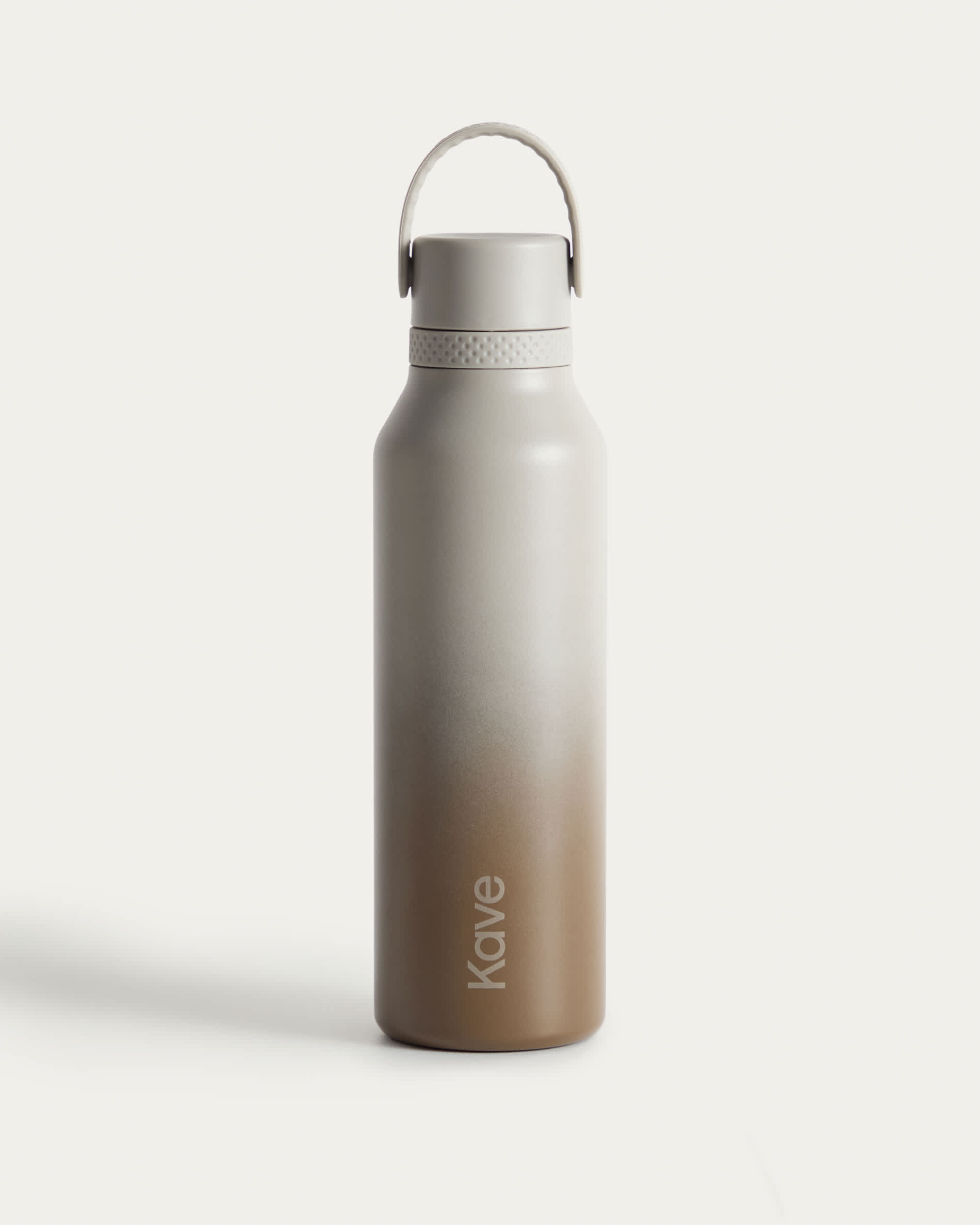 Aika beige and brown thermal bottle 600ml