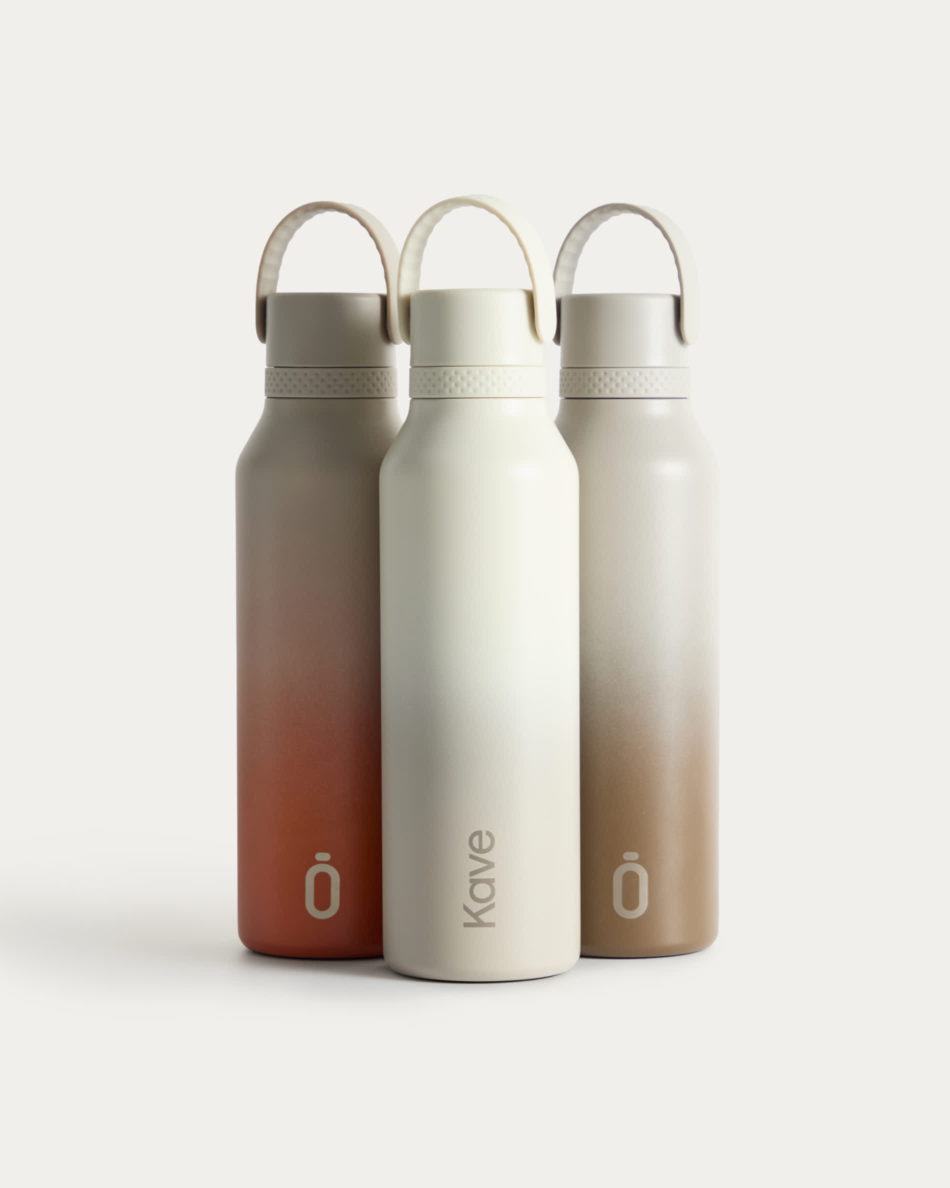Aika beige and terracotta thermal bottle 600ml