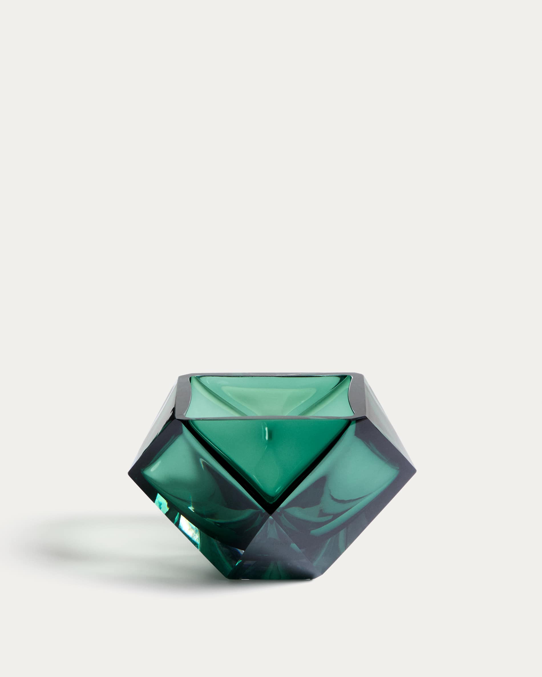 Uconi emerald green glass centrepiece 14cm