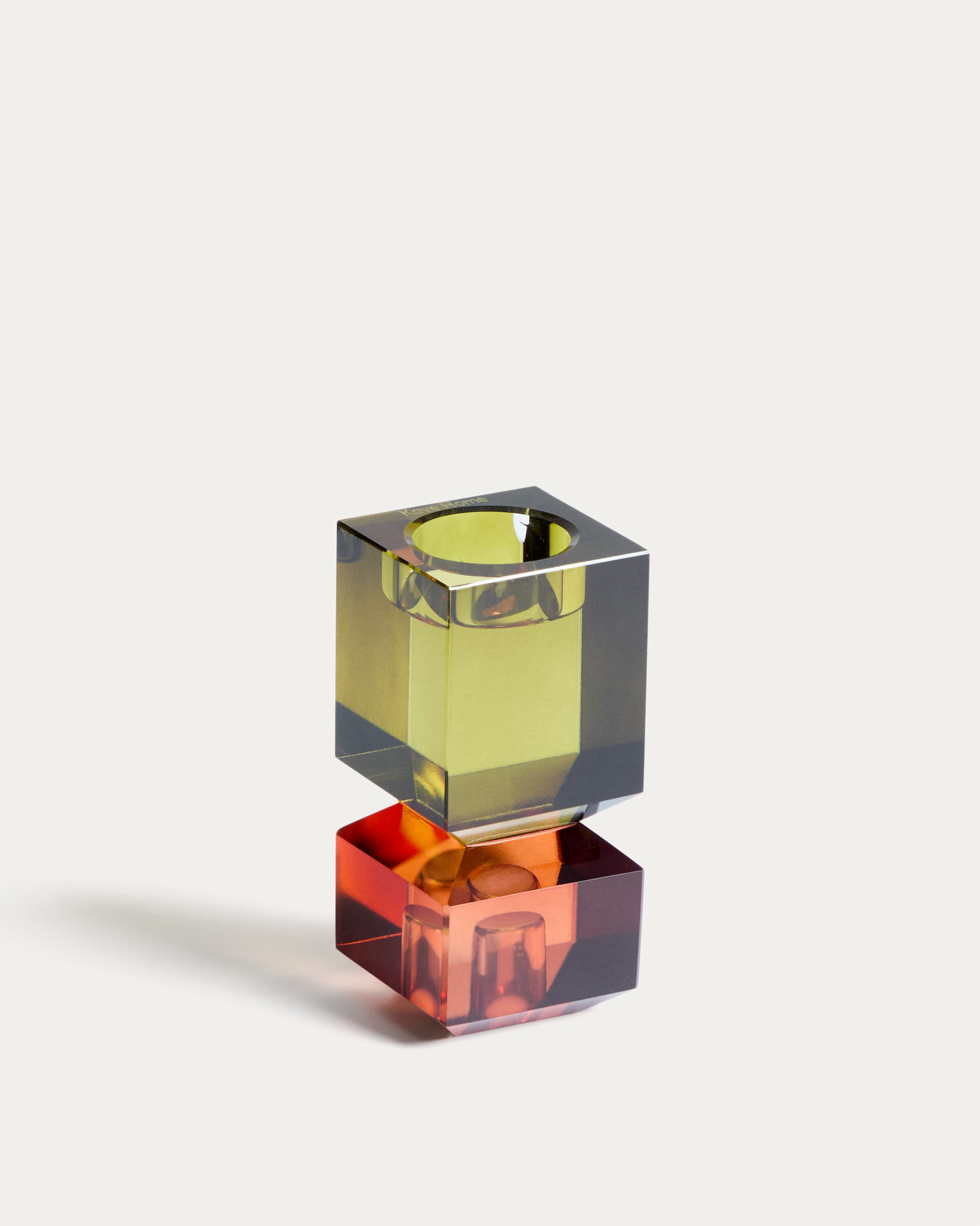 Multicoloured glass Jolan candle holder 14 cm