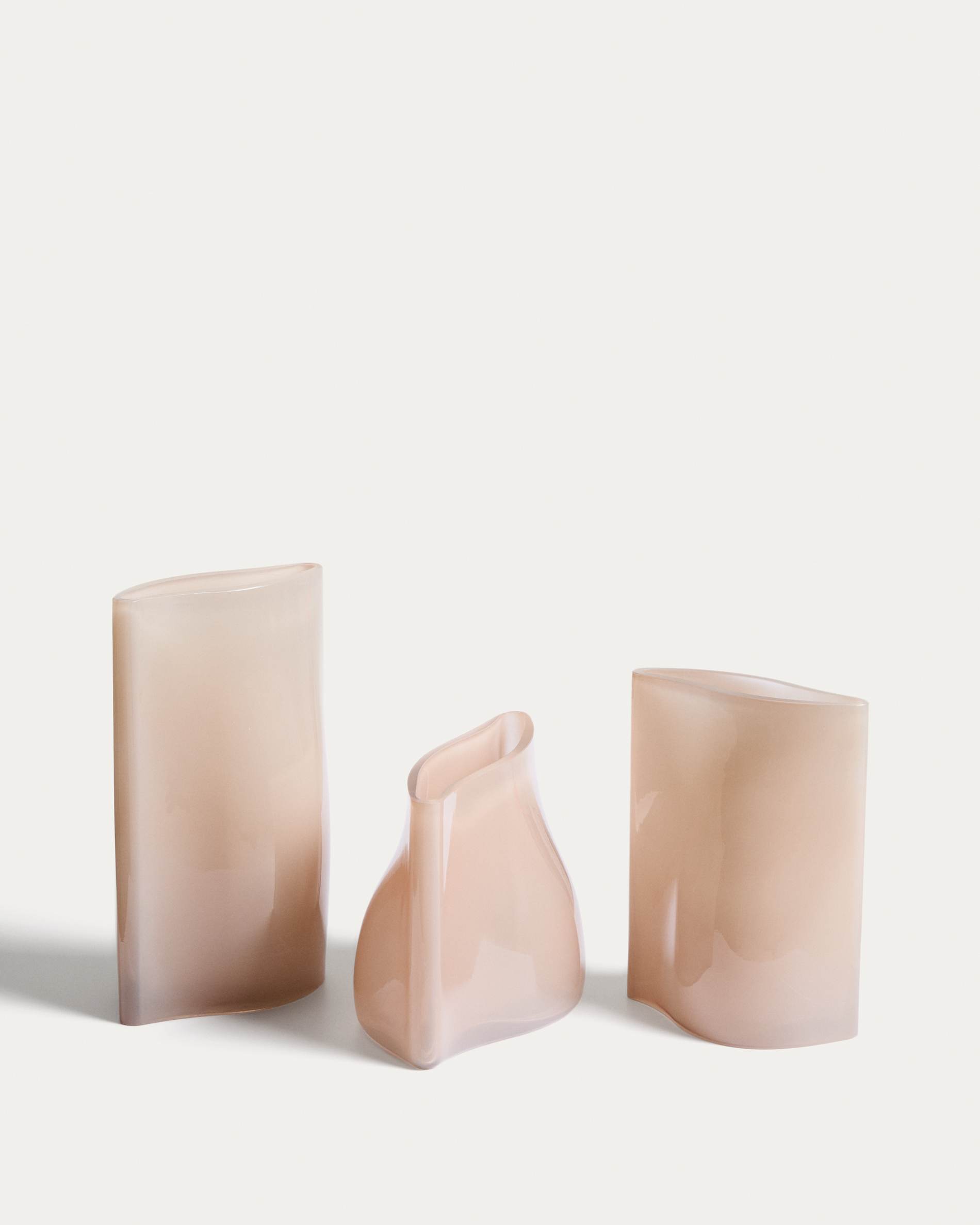 Ardeni pale pink glass vase 28 cm