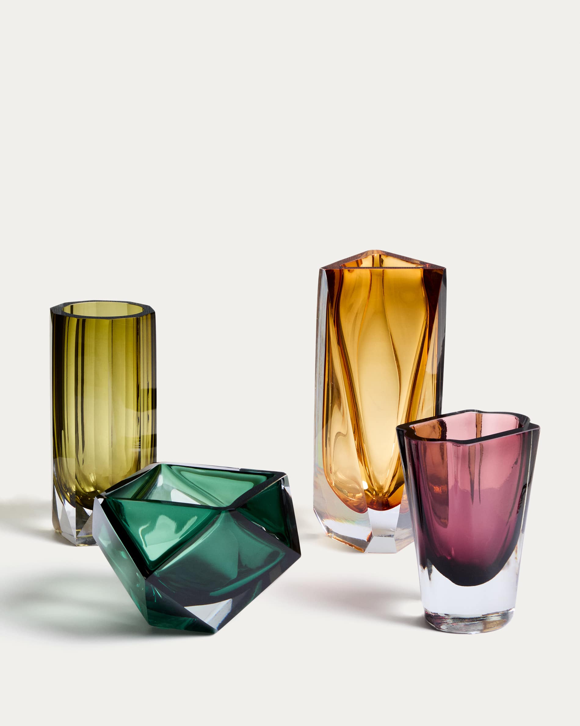 Uconi emerald green glass centrepiece 14cm