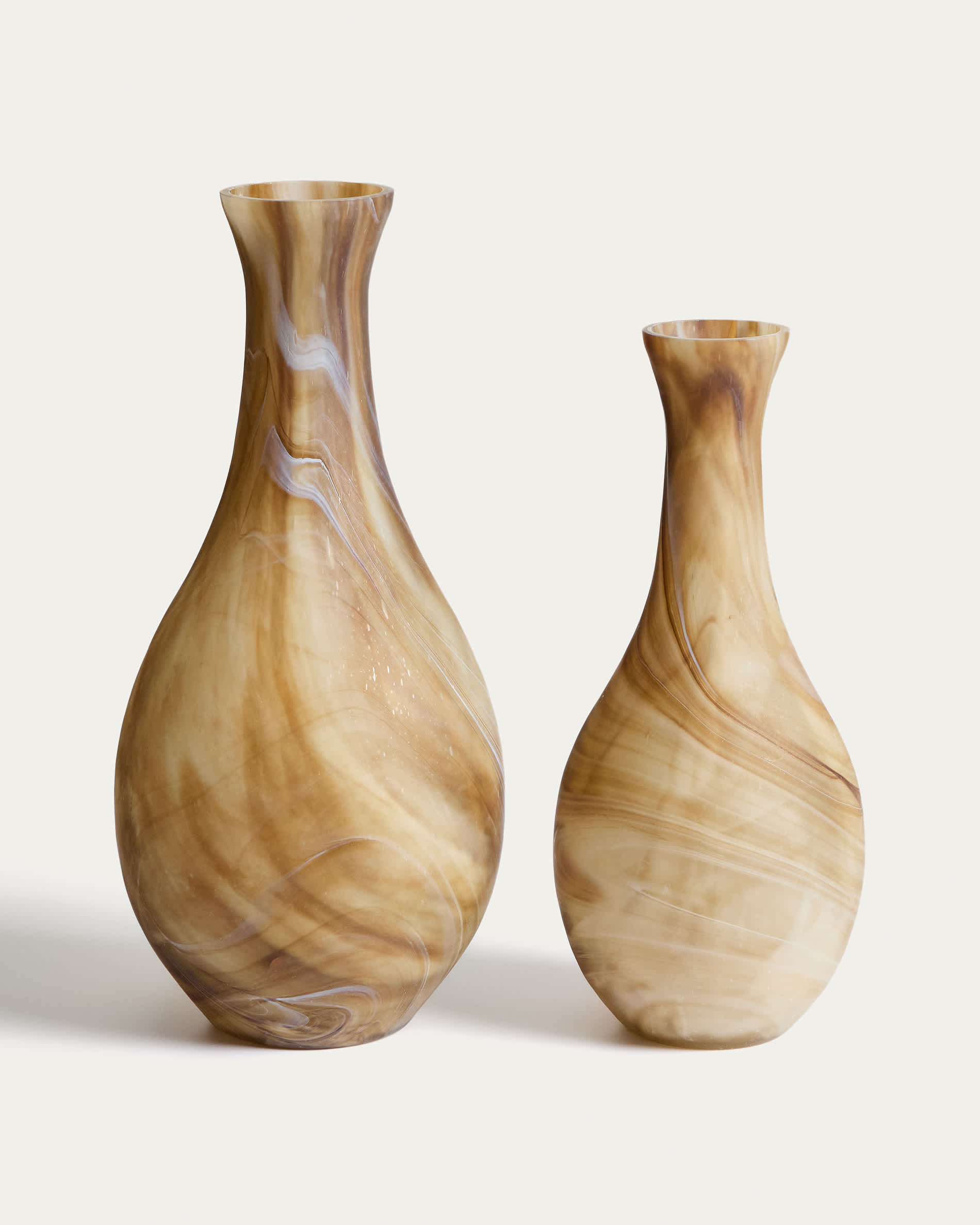 Nerola glass vase in brown shades 38 cm