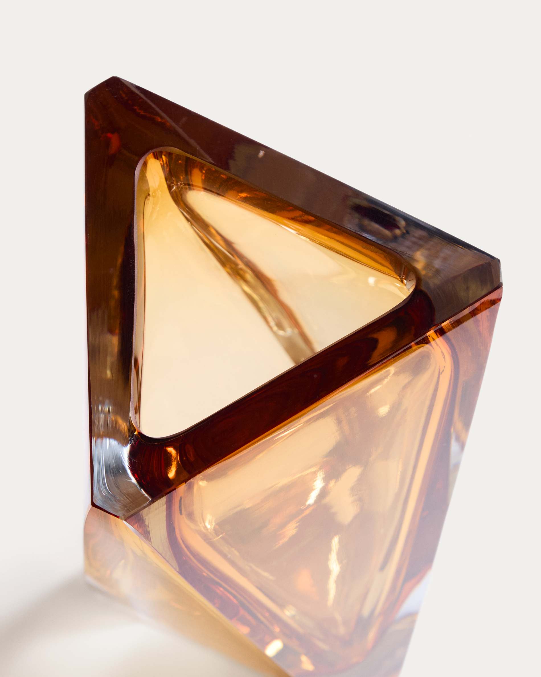 Uconi amber glass vase 31cm