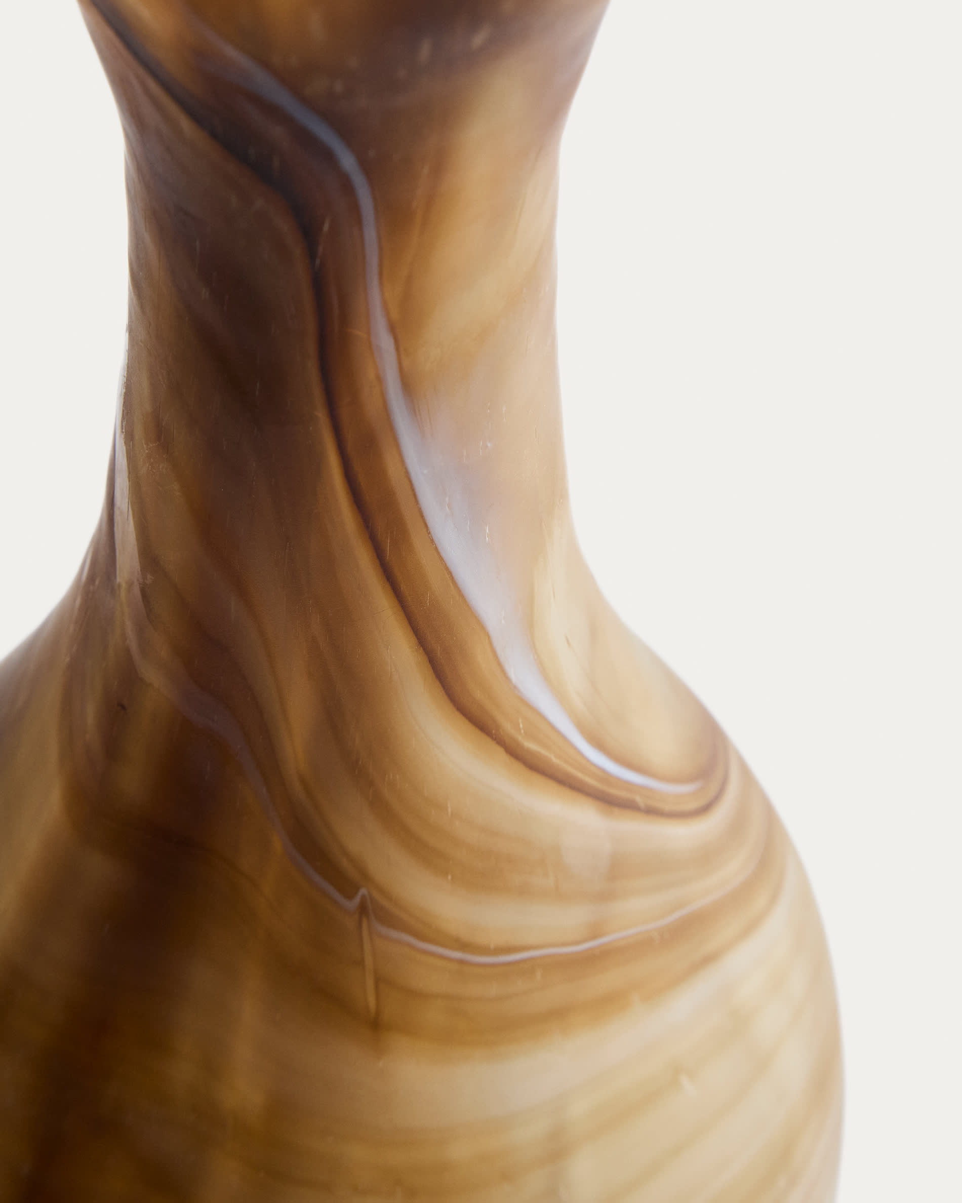 Nerola glass vase in brown shades 38 cm