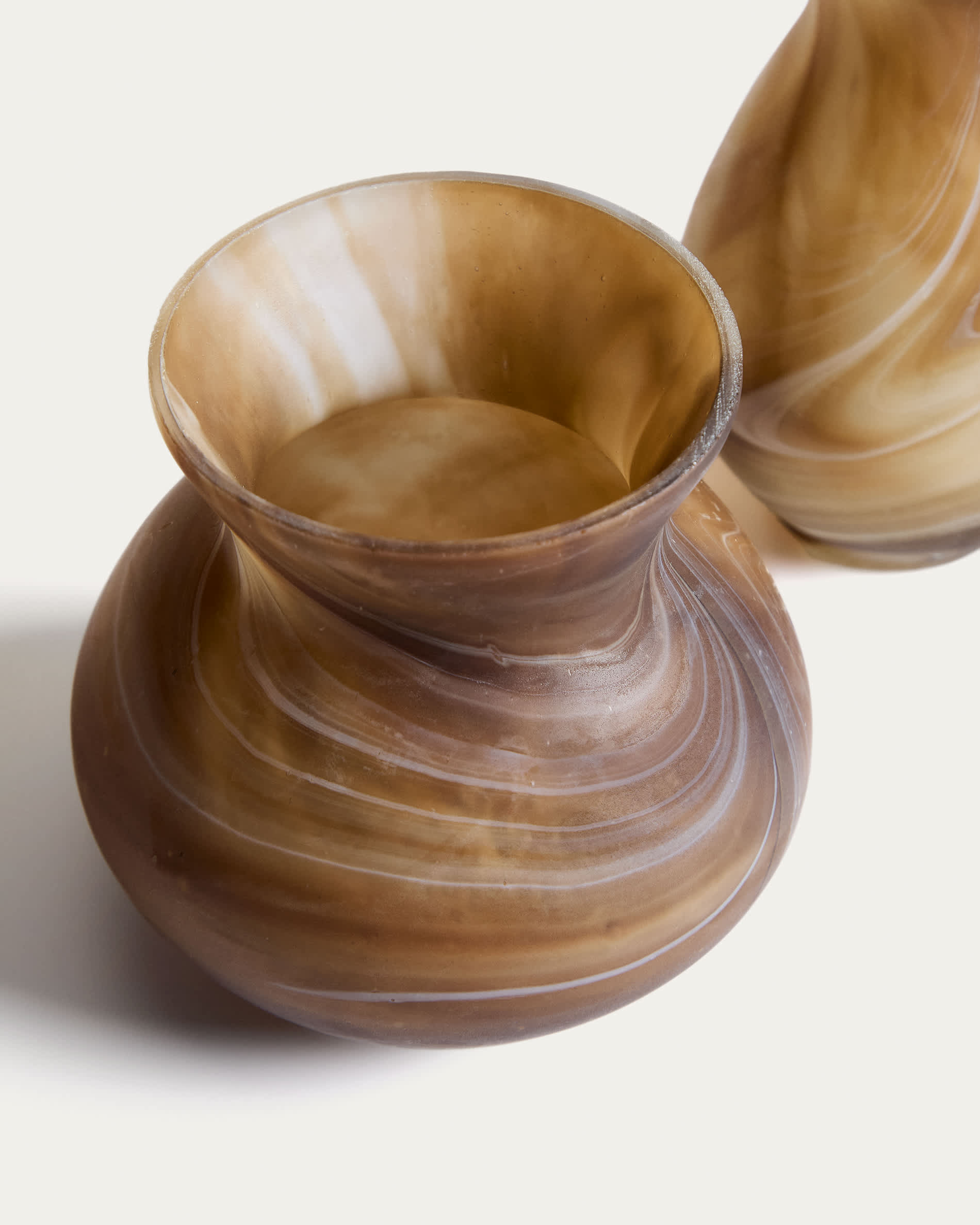 Set of 3 Nerola vases in brown shades 10 cm / 9.5 cm / 12.5 cm